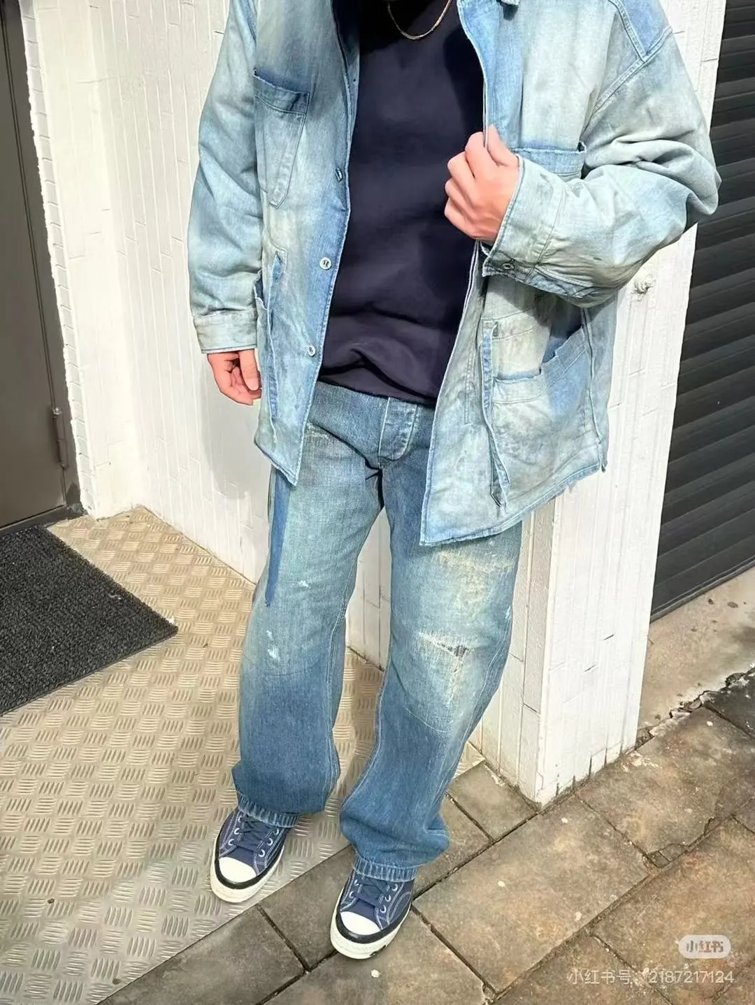 Mud-Dyed Distressed Denim Jacket D17021851 — view 7