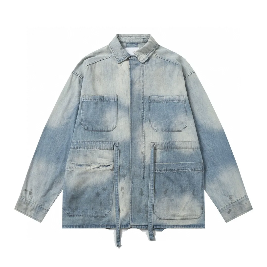 Mud-Dyed Distressed Denim Jacket D17021851 — view 10