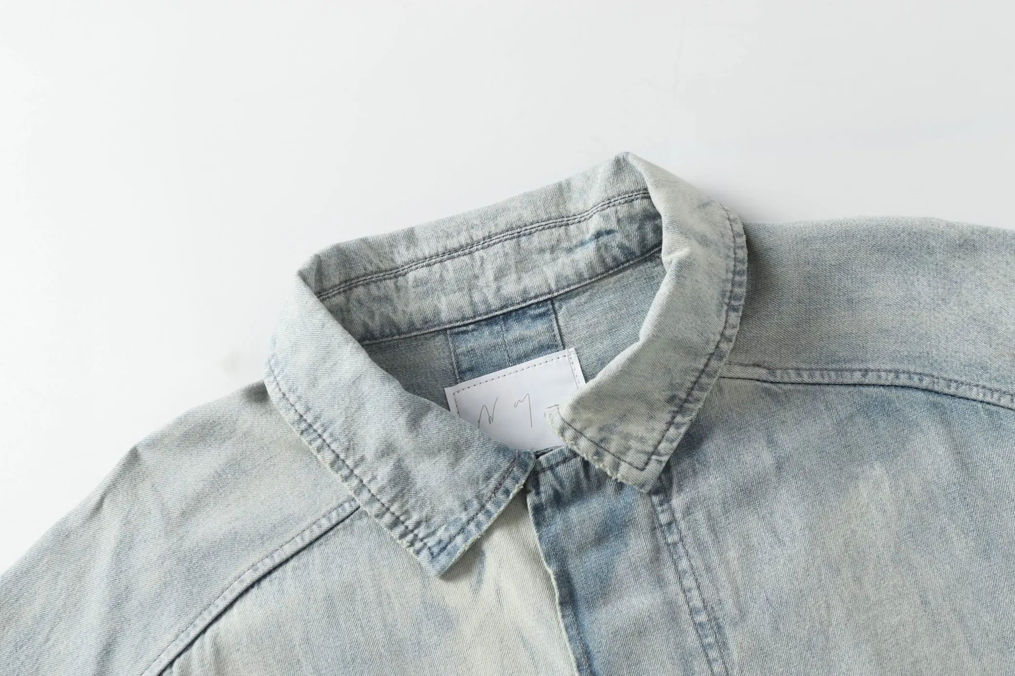 Mud-Dyed Distressed Denim Jacket D17021851 — view 12