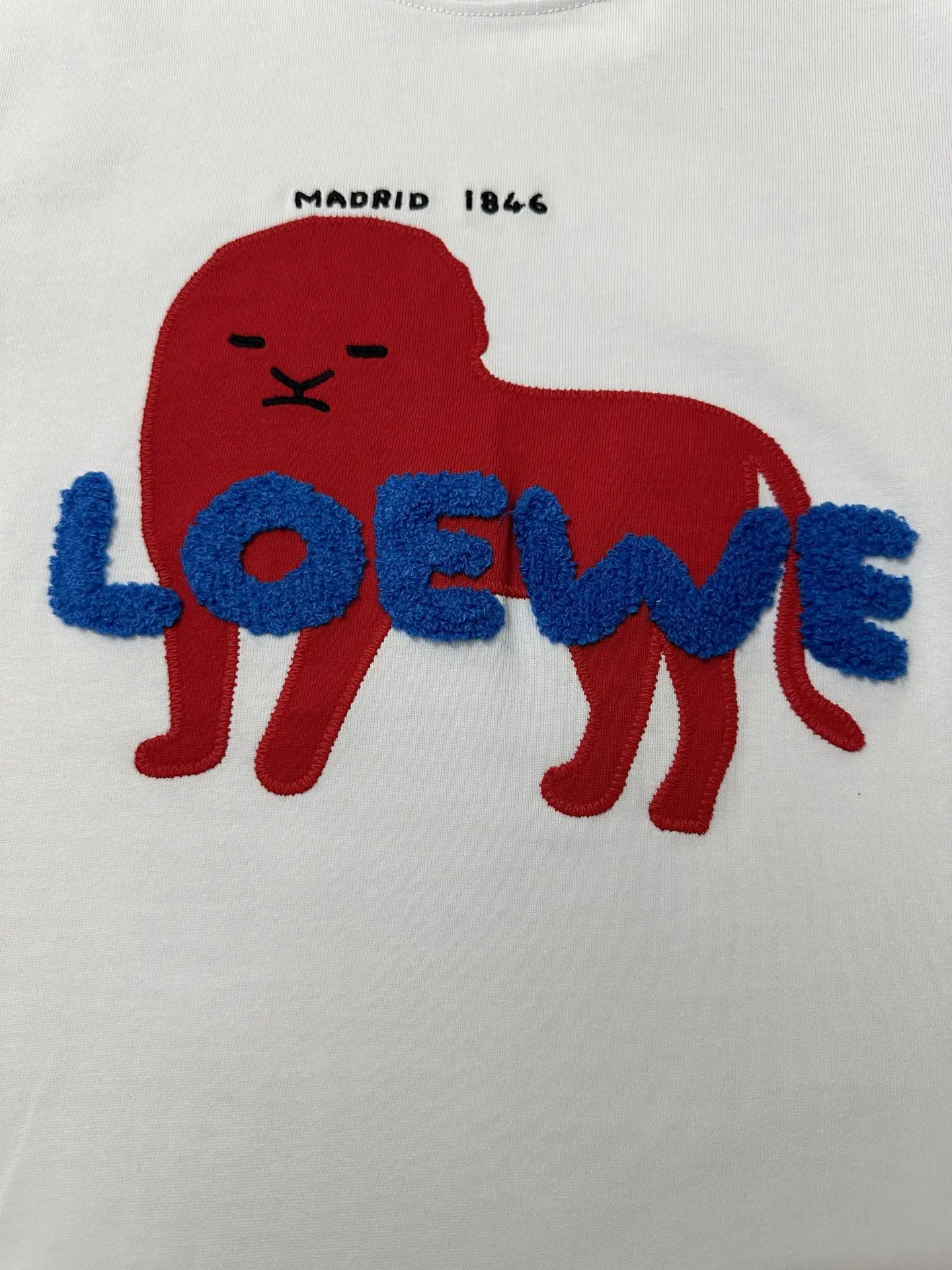 Embroidered Lion Logo Cotton T-Shirt D18018981 — view 7