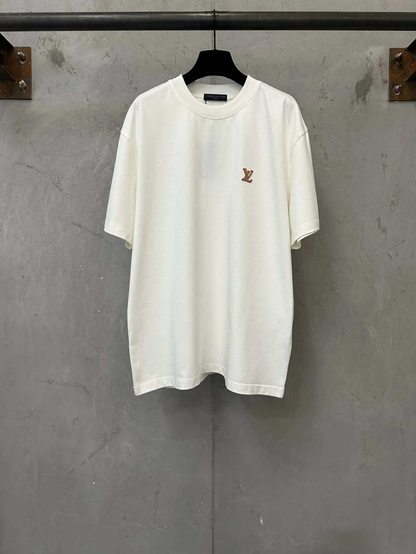 Leather Patch Logo Heavyweight Cotton T-Shirt D21023535