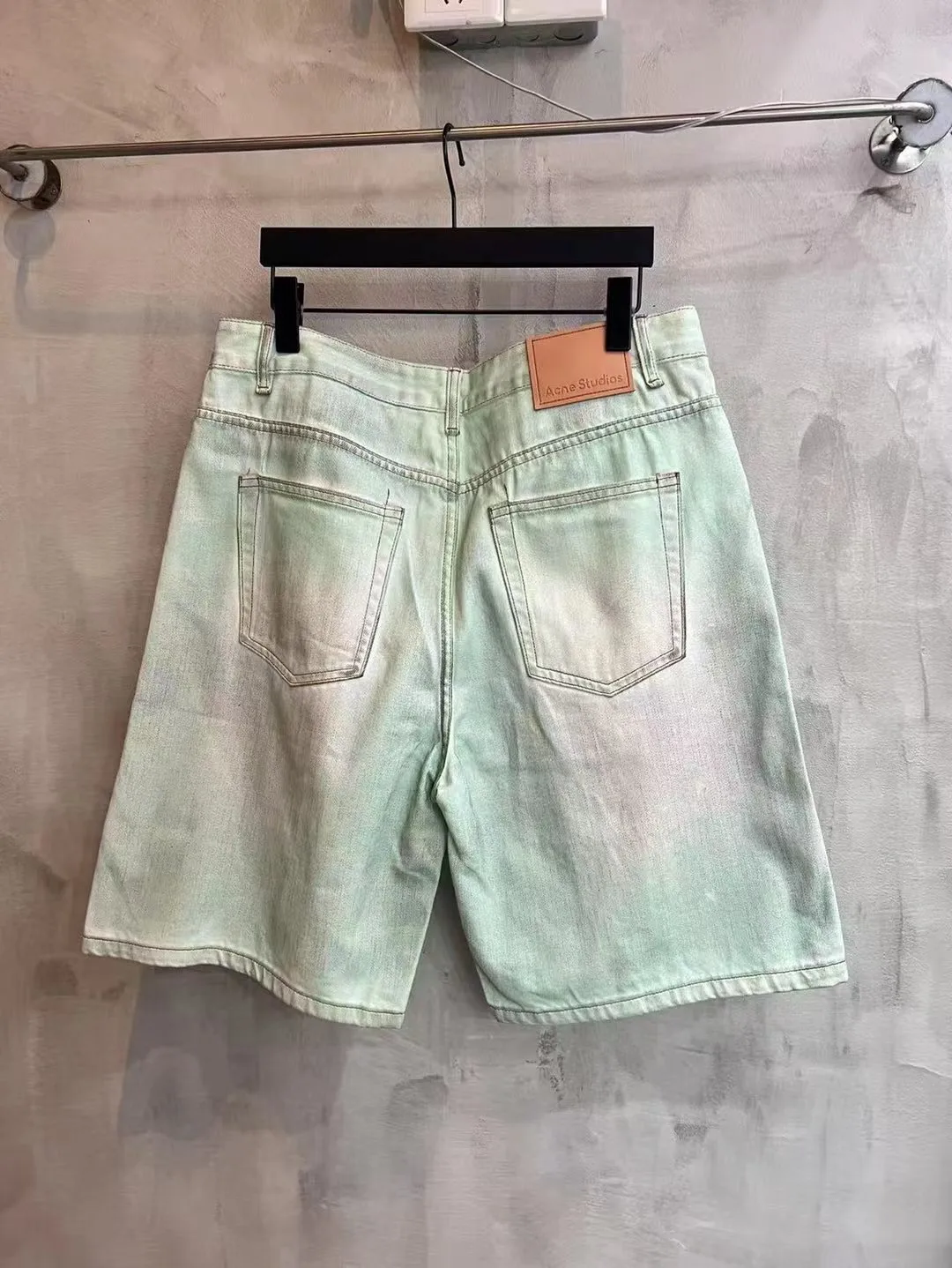 Distressed Mud-Dye Denim Shorts D22519937 — view 2