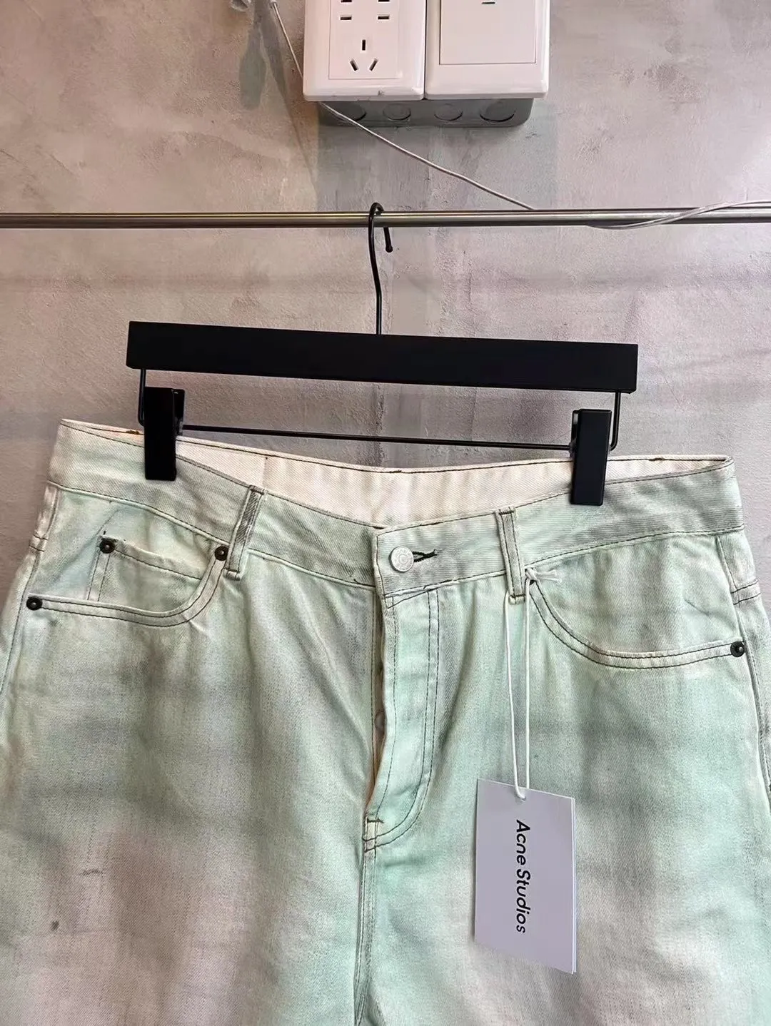 Distressed Mud-Dye Denim Shorts D22519937 — view 3