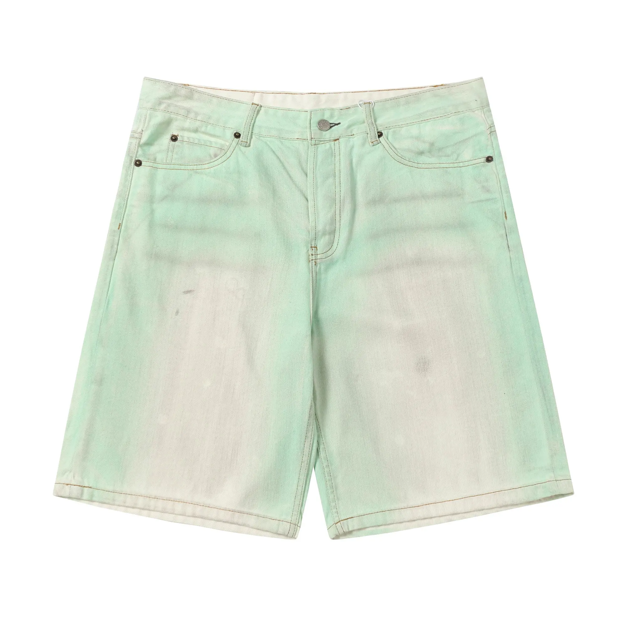 Distressed Mud-Dye Denim Shorts D22519937 — view 10