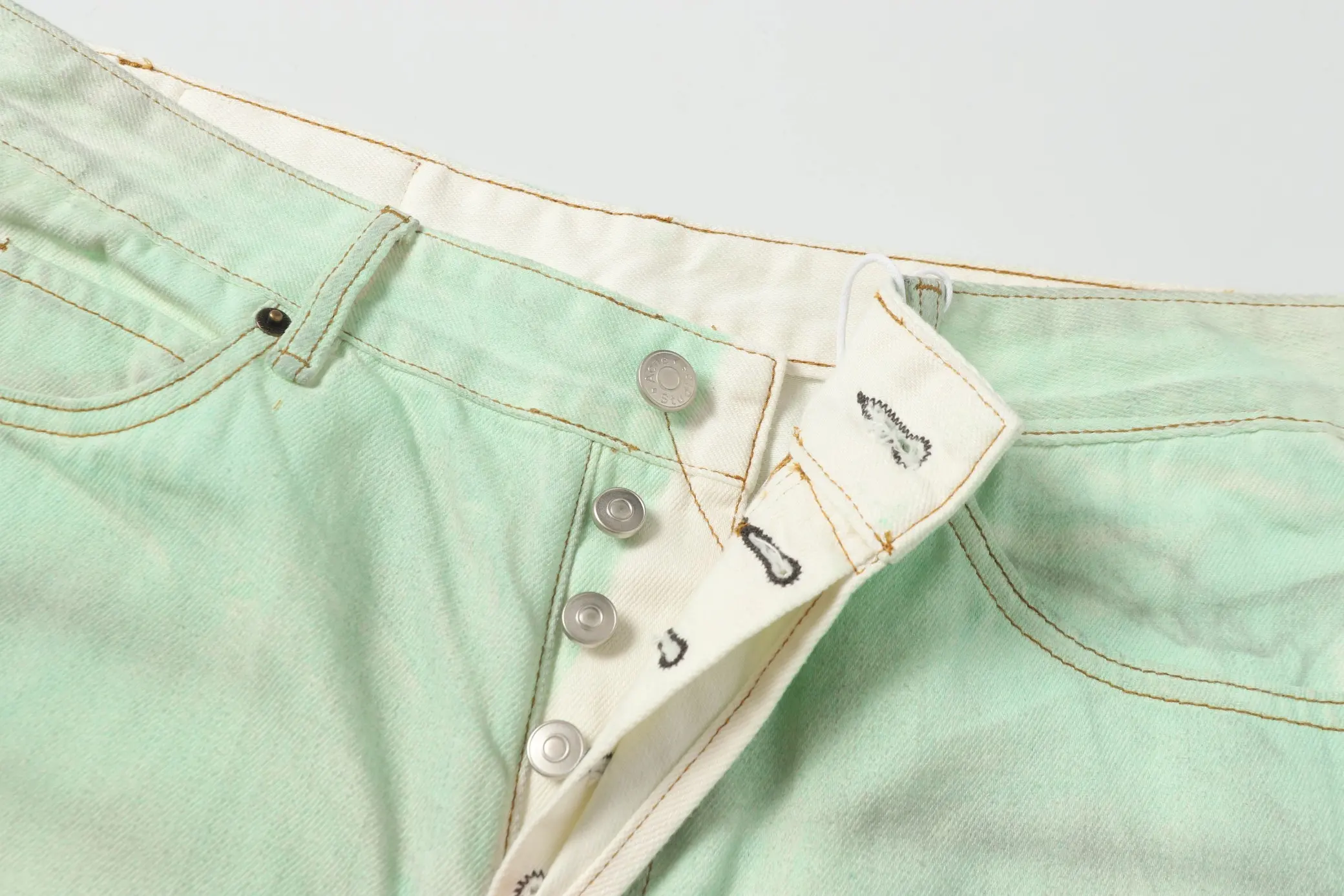 Distressed Mud-Dye Denim Shorts D22519937 — view 16