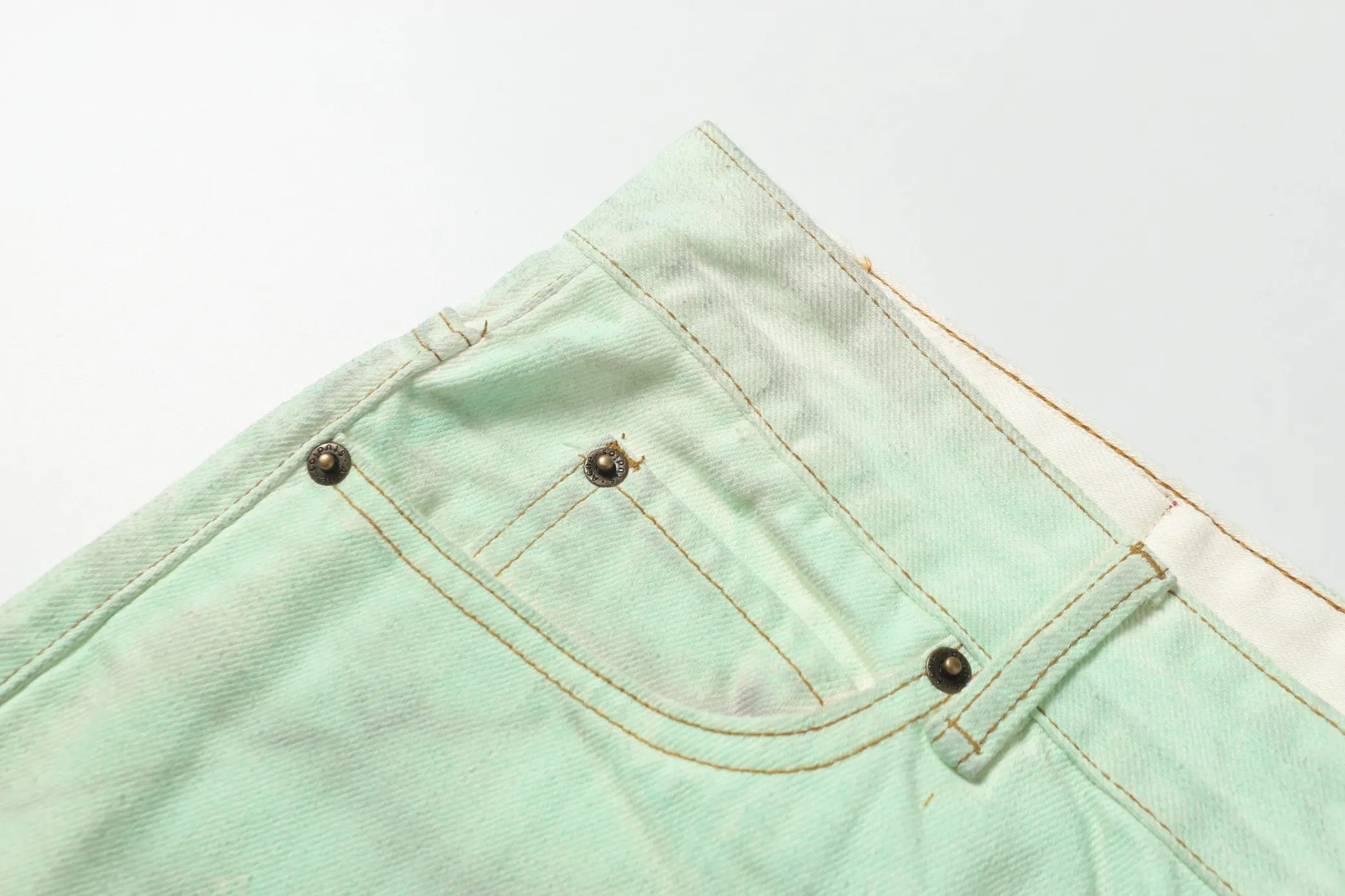 Distressed Mud-Dye Denim Shorts D22519937 — view 17