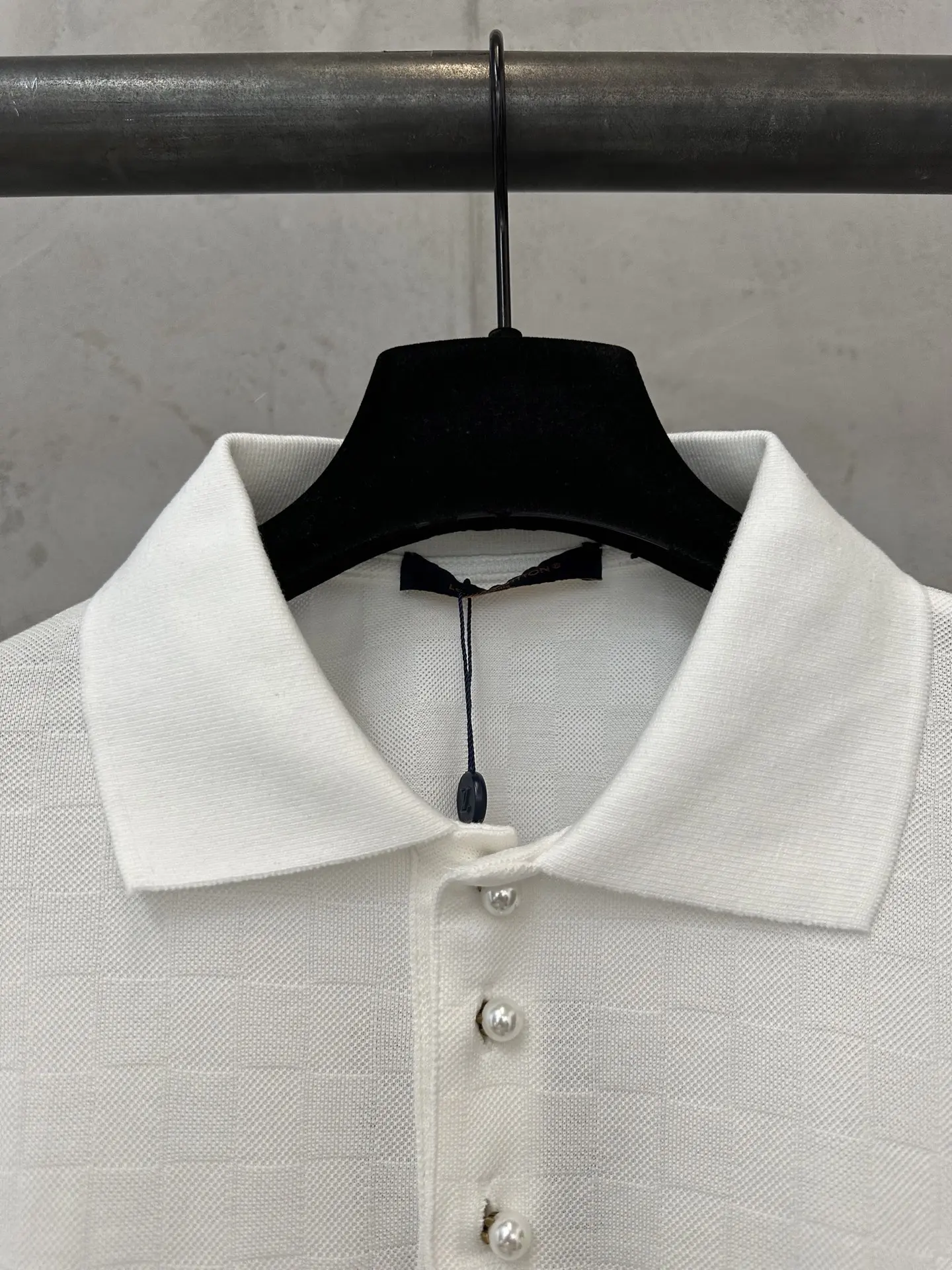 Embroidered Cotton Polo Shirt with Pearl Buttons D18511767 — view 5