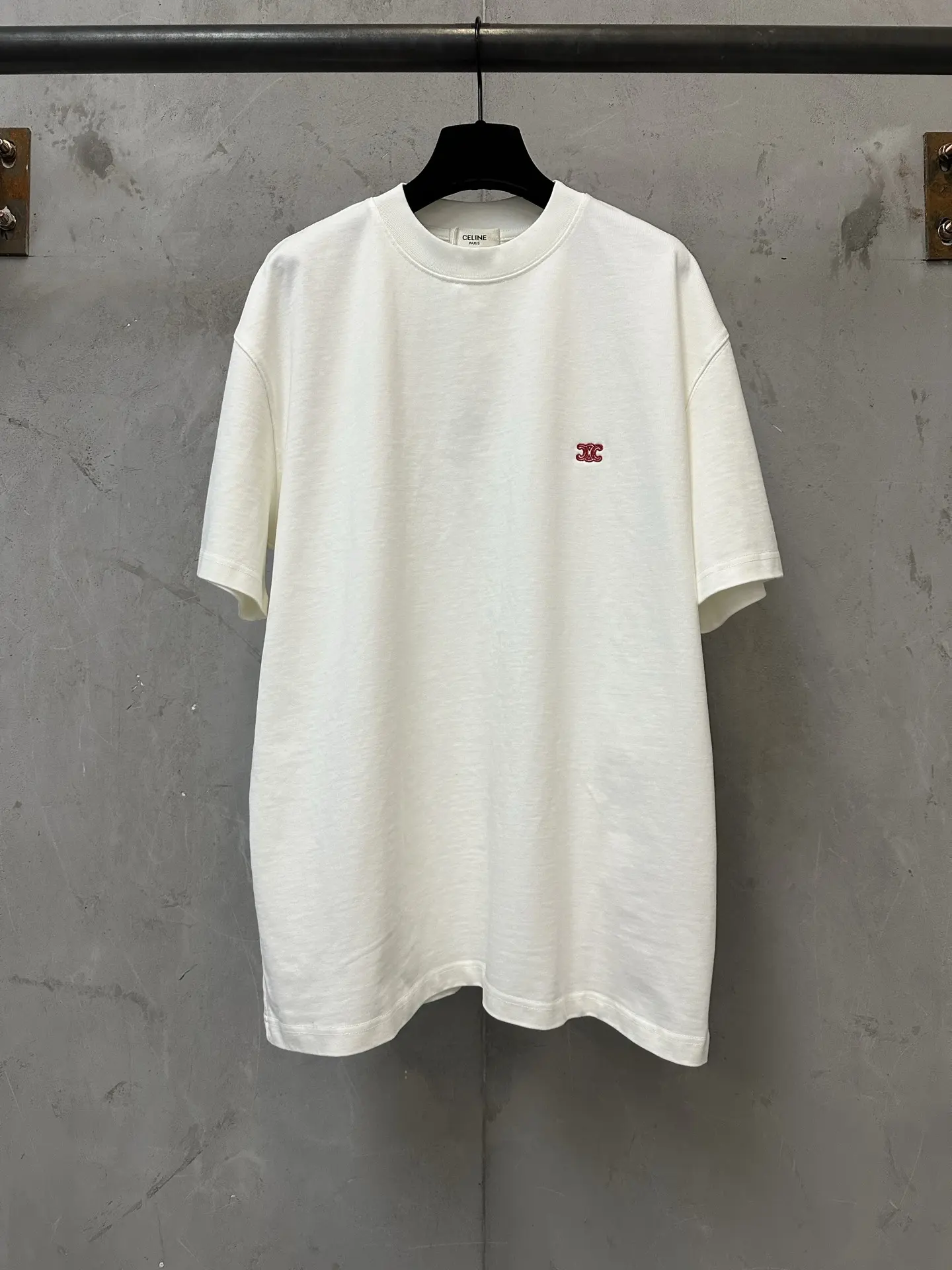 Triomphe Embroidered Heavyweight Cotton T-Shirt D19011595