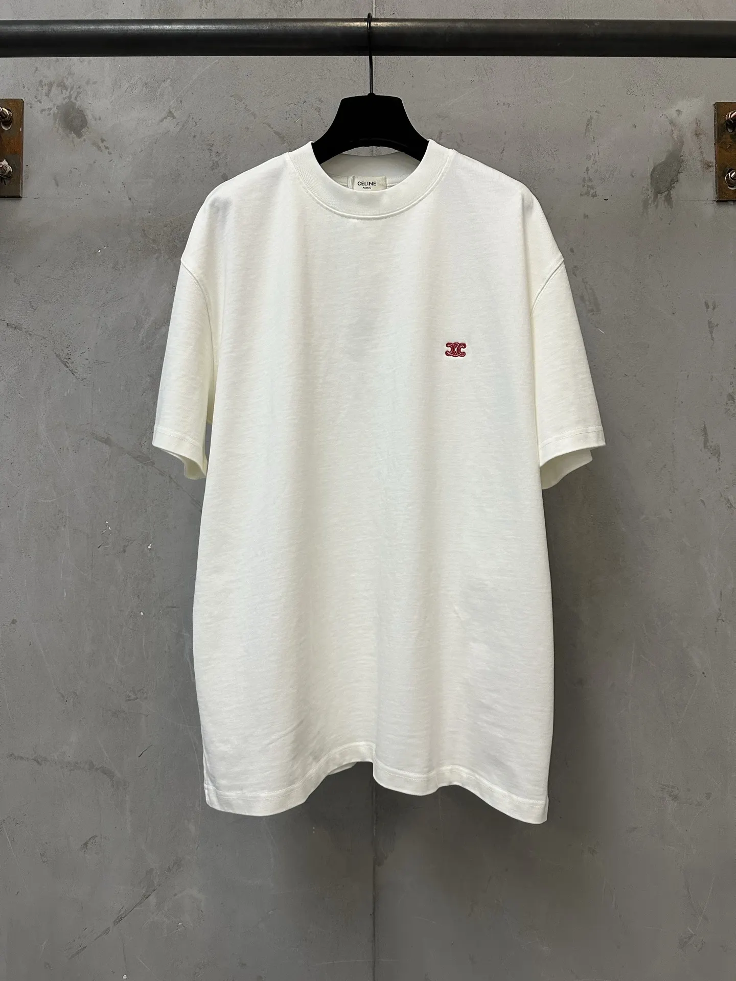 Triomphe Embroidered Heavyweight Cotton T-Shirt D19011595