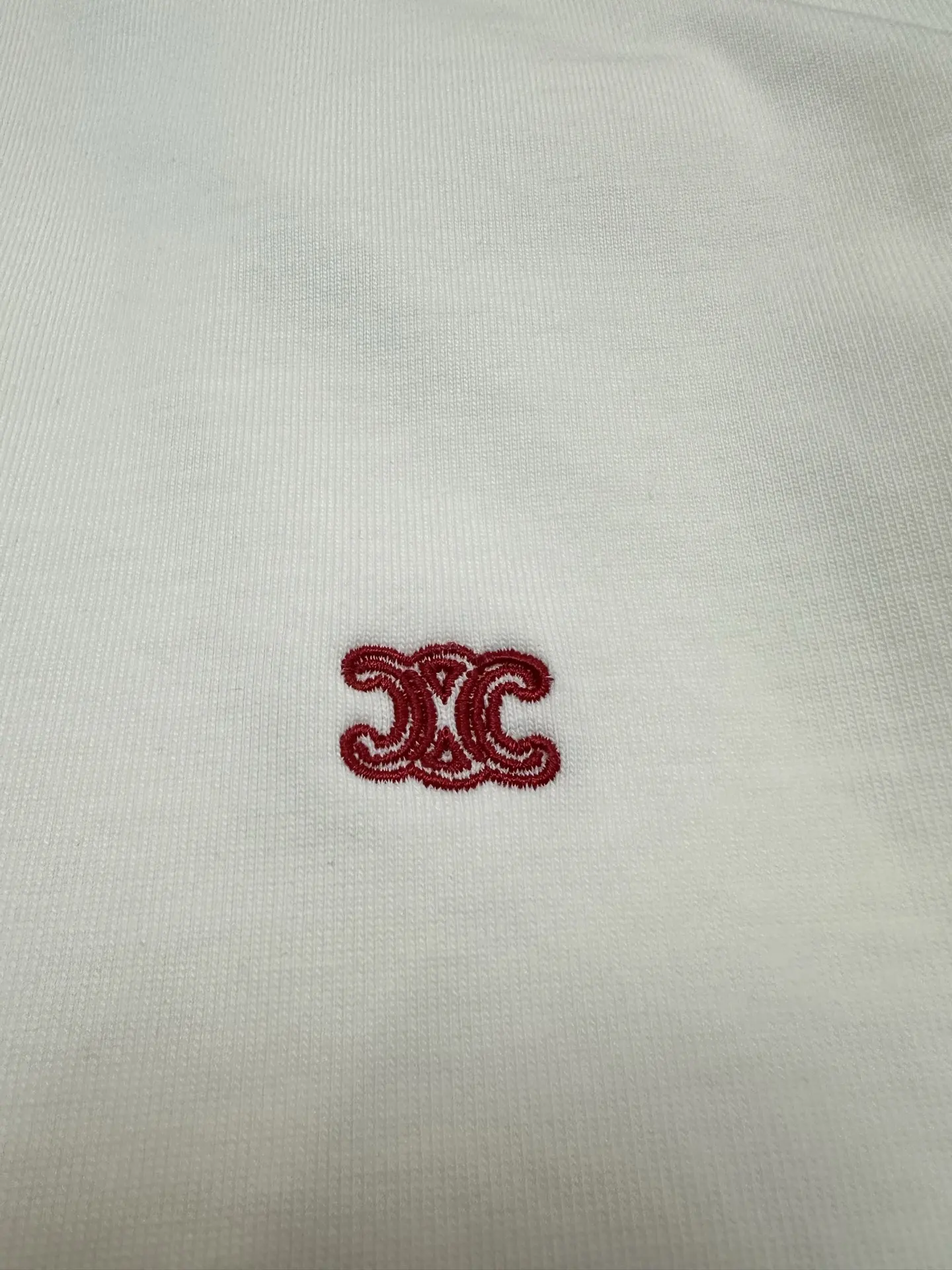 Triomphe Embroidered Heavyweight Cotton T-Shirt D19011595 — view 7