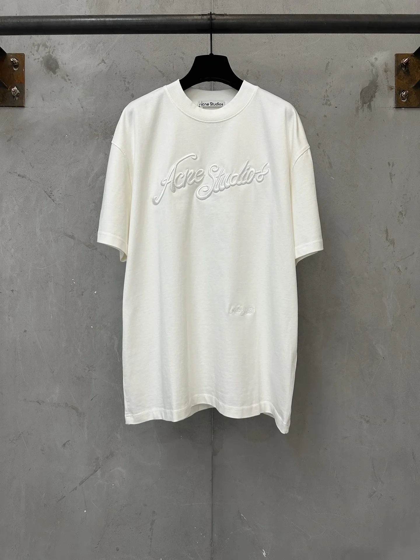 3D Logo Embroidered Heavyweight Cotton T-Shirt D19518972