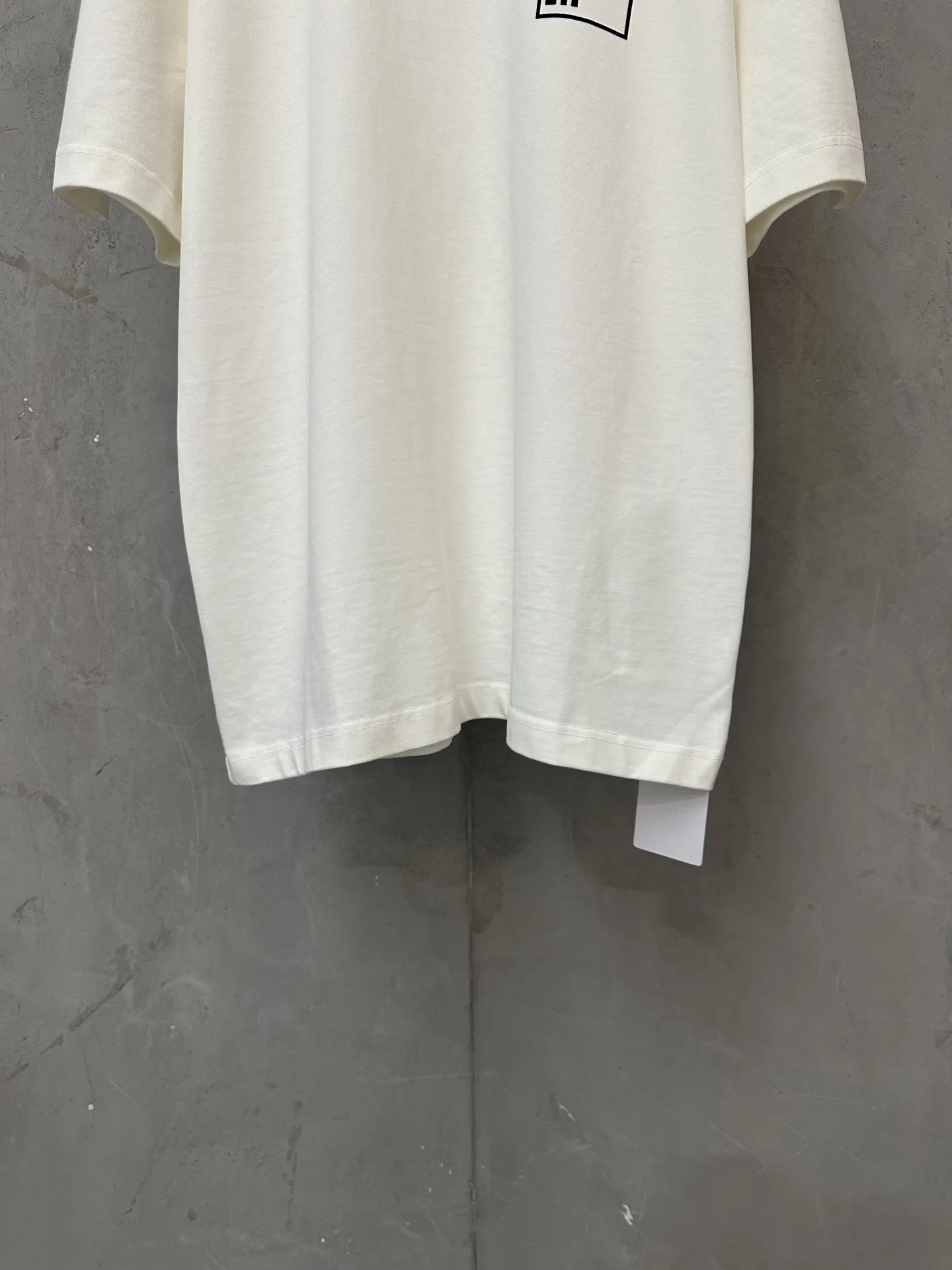 MM6 Logo Flocked Heavyweight Cotton T-Shirt D19525024 — view 4