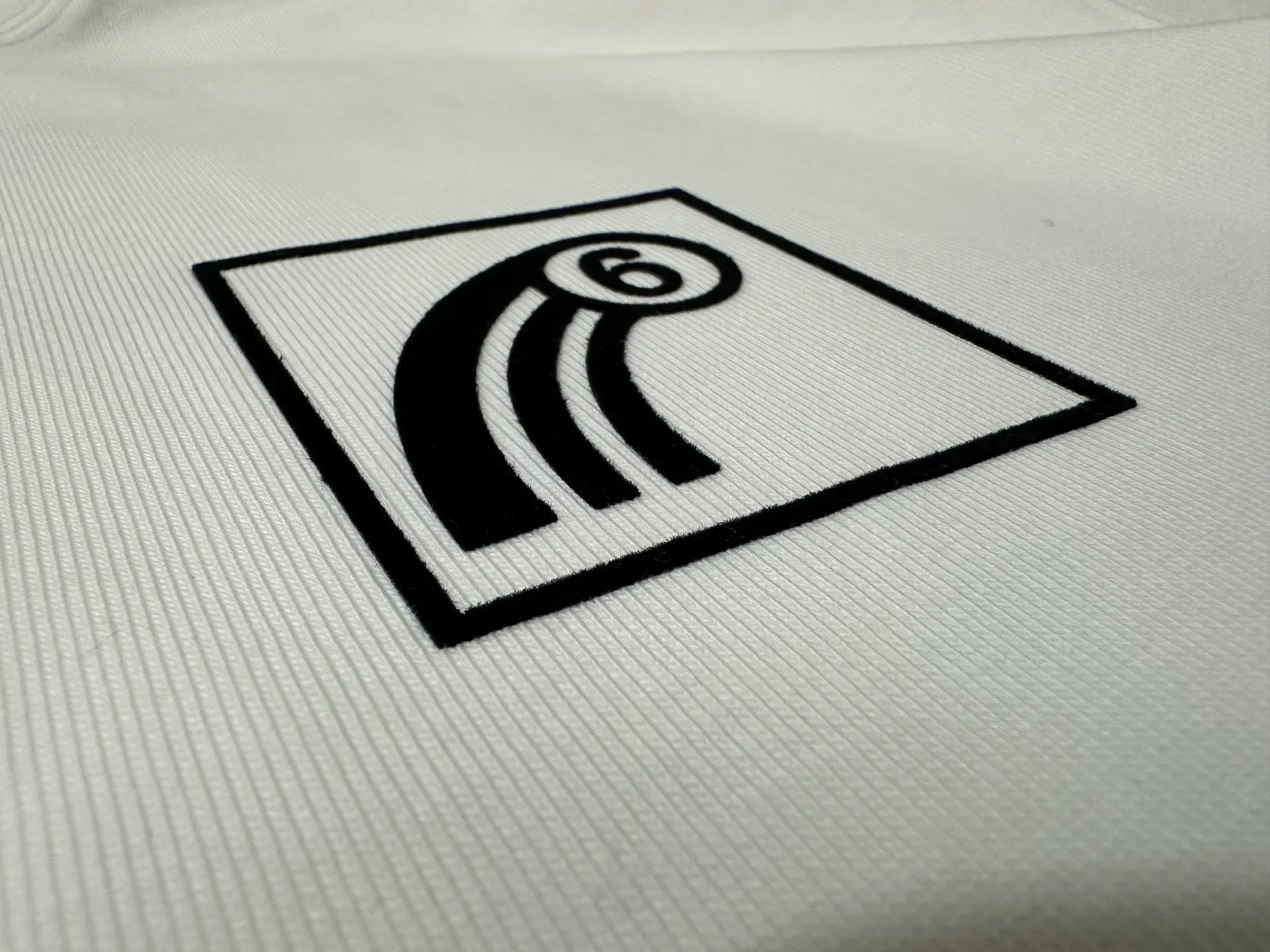 MM6 Logo Flocked Heavyweight Cotton T-Shirt D19525024 — view 7