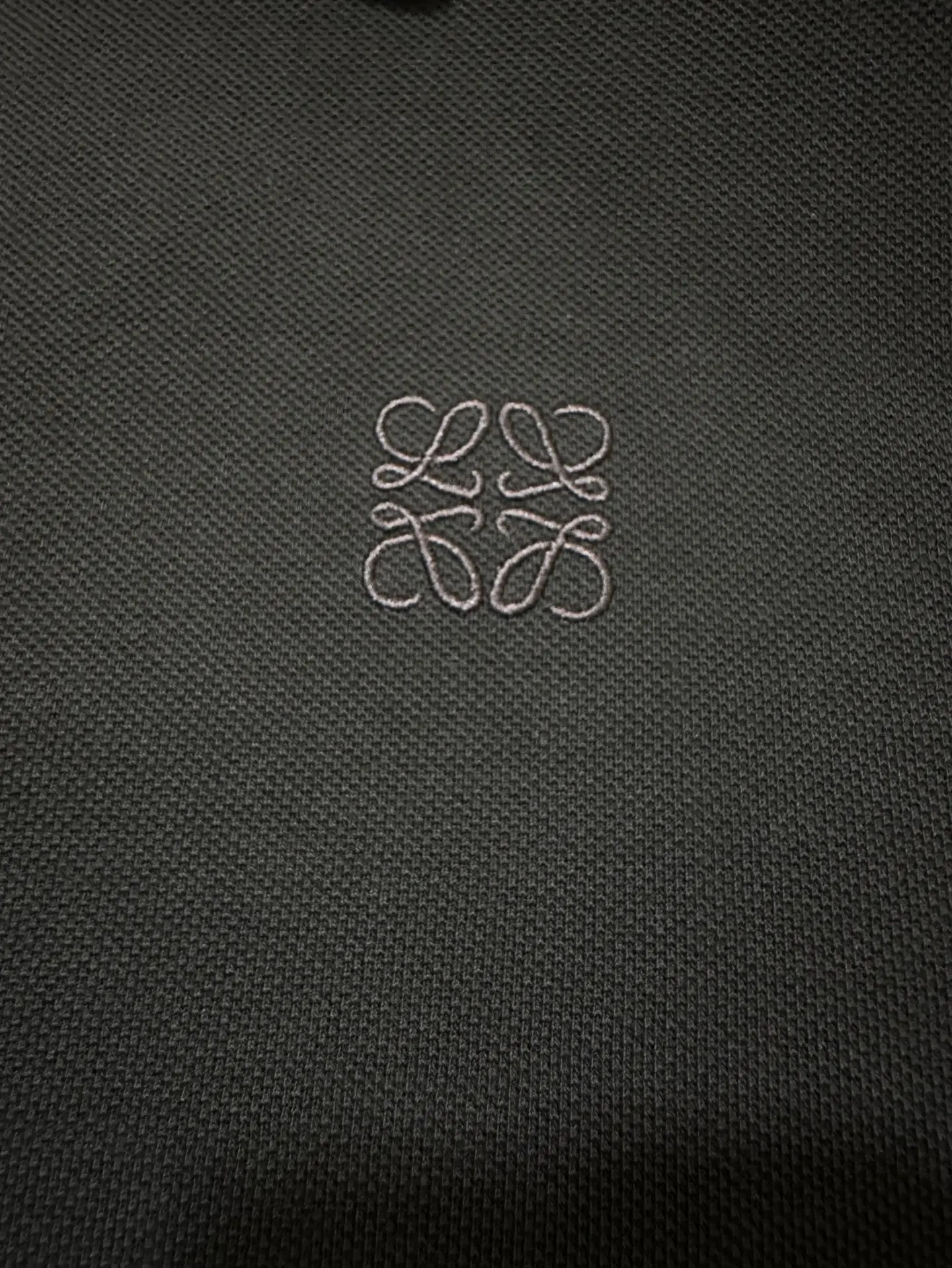 Anagram Embroidered Cotton-Piqué Polo Shirt D20511871 — view 7