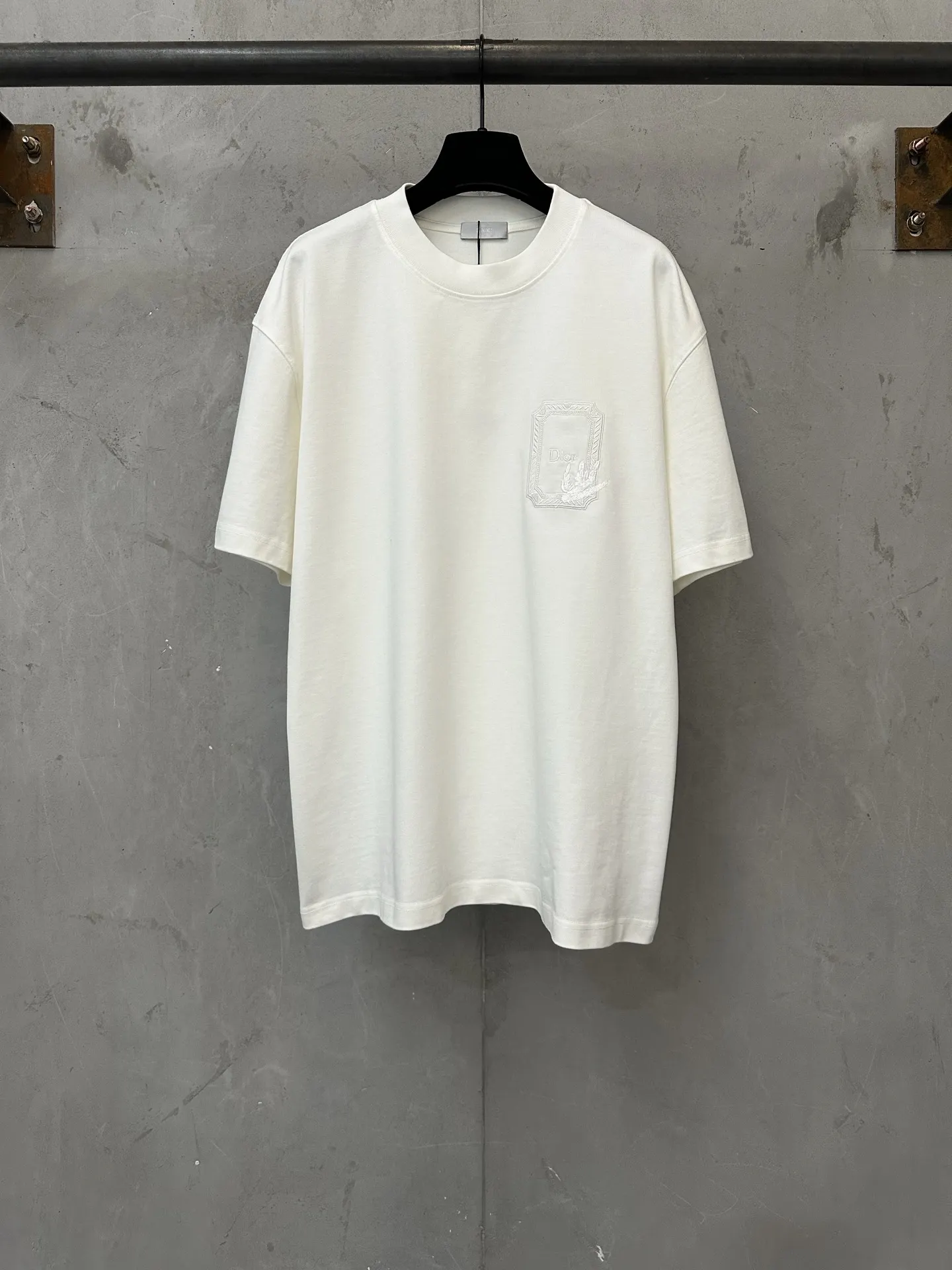 Embroidered Logo Heavyweight Cotton T-Shirt D21021766