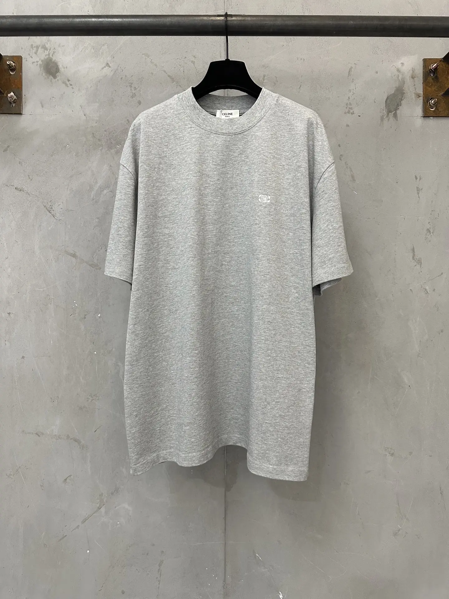 Triomphe Logo Embroidery Heavyweight Cotton T-Shirt D21020227