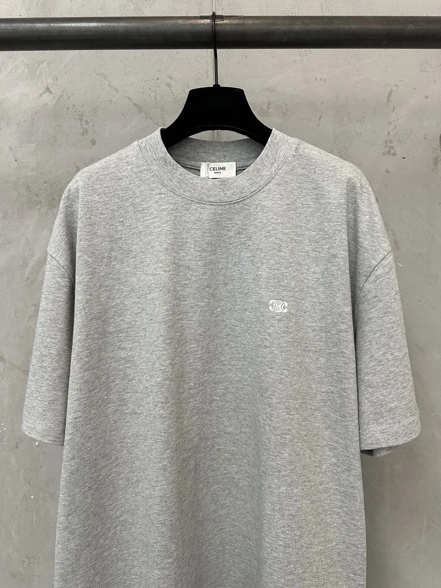 Triomphe Logo Embroidery Heavyweight Cotton T-Shirt D21020227 — view 3