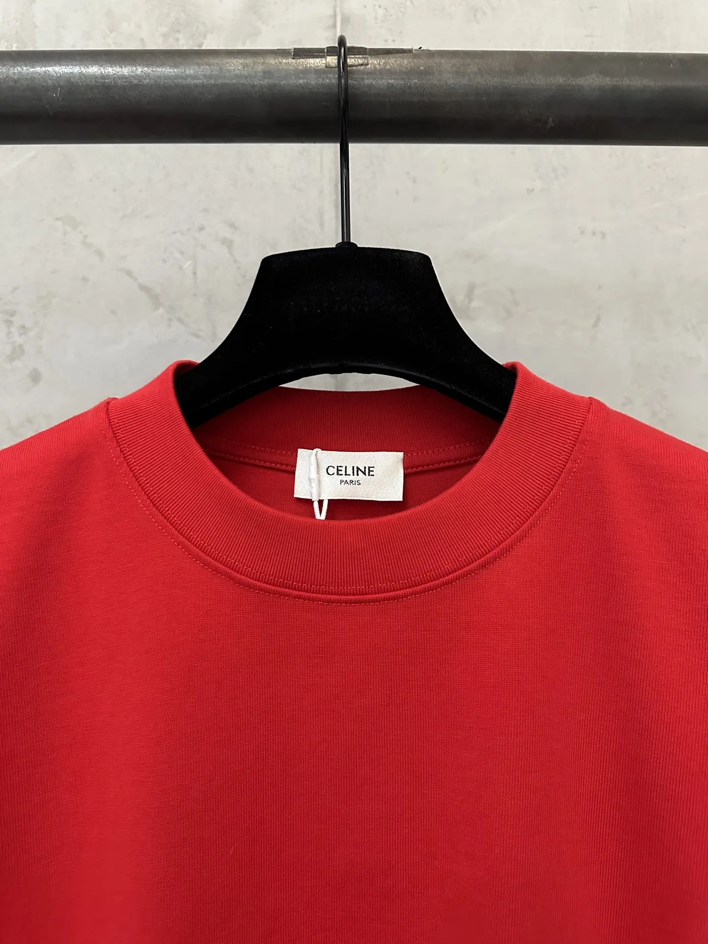 Triomphe Logo Embroidered Heavyweight Cotton T-Shirt D21020229 — view 5