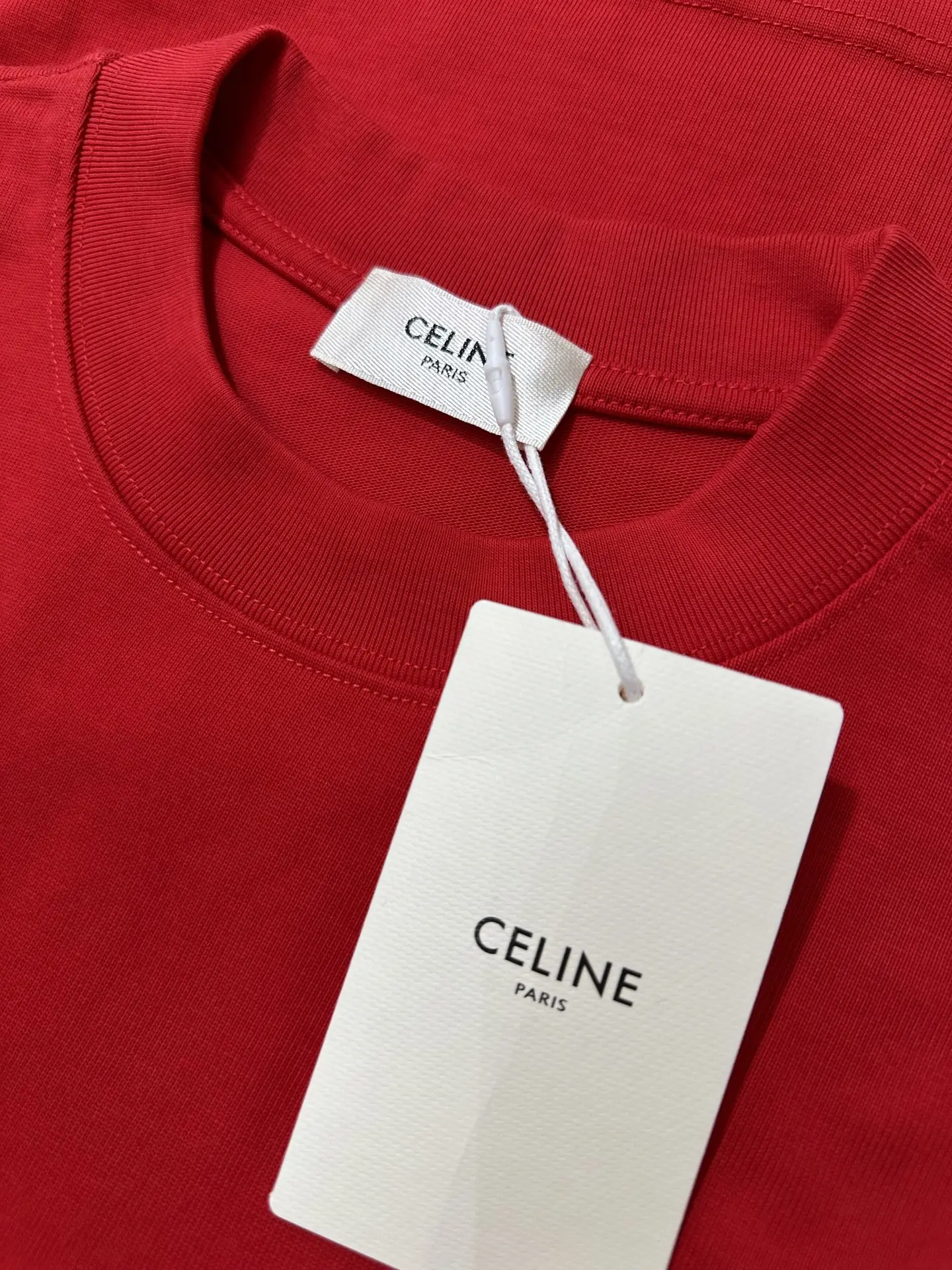 Triomphe Logo Embroidered Heavyweight Cotton T-Shirt D21020229 — view 6