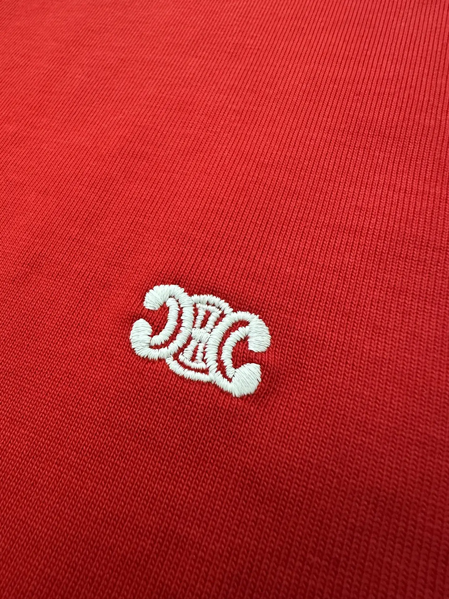 Triomphe Logo Embroidered Heavyweight Cotton T-Shirt D21020229 — view 7