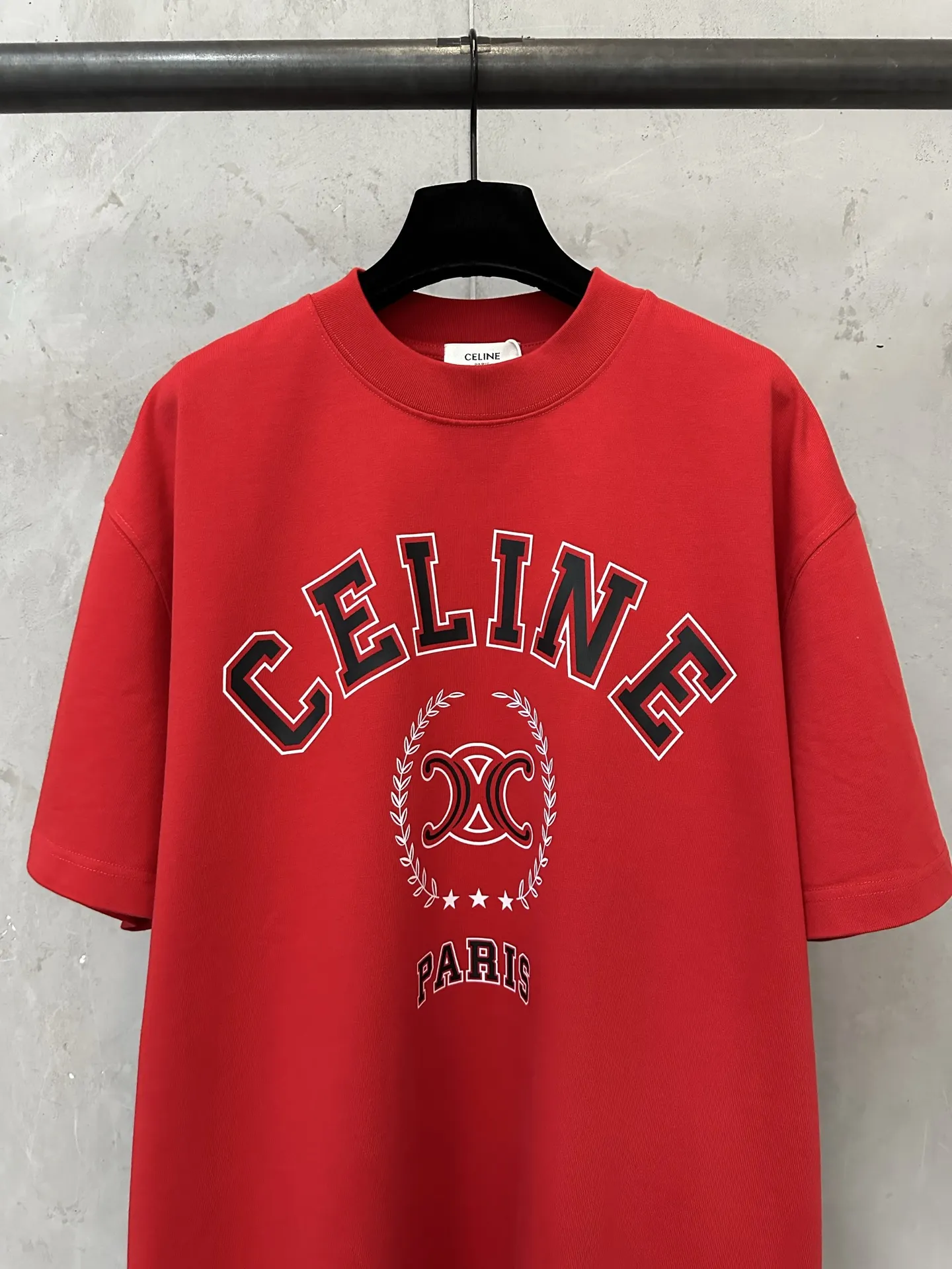 Triomphe Logo Heavyweight Cotton T-Shirt D21024425 — view 3