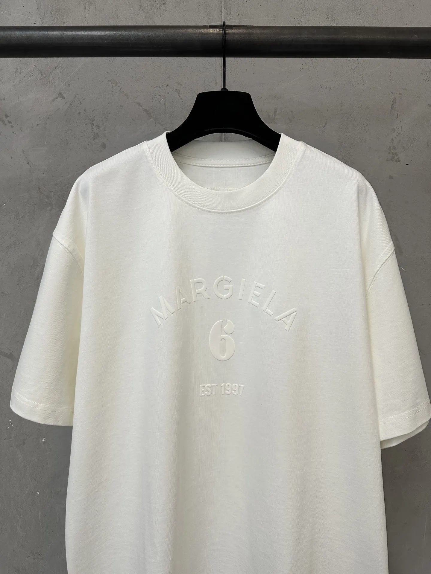 MM6 Maison Margiela Flocked Logo Heavyweight T-Shirt D21021791 — view 3