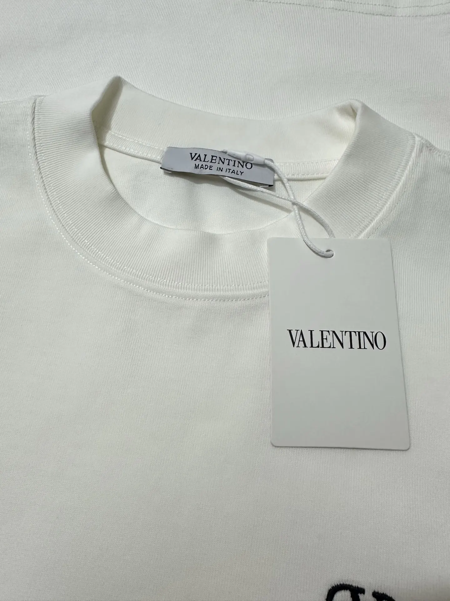 VLogo Embroidered Heavyweight Cotton T-Shirt D21020173 — view 6