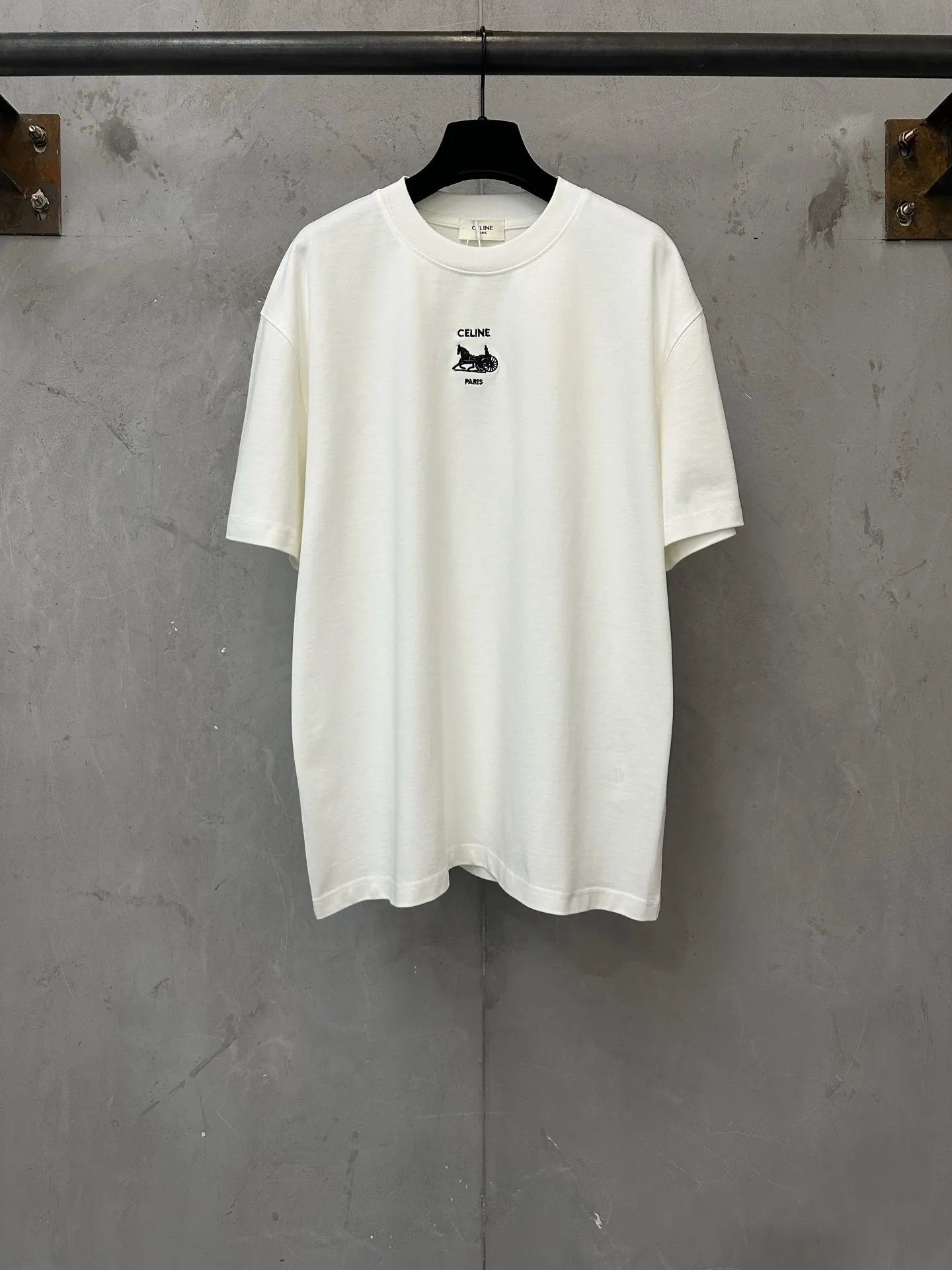 Triomphe Carriage Logo Heavyweight Cotton T-Shirt D21020150