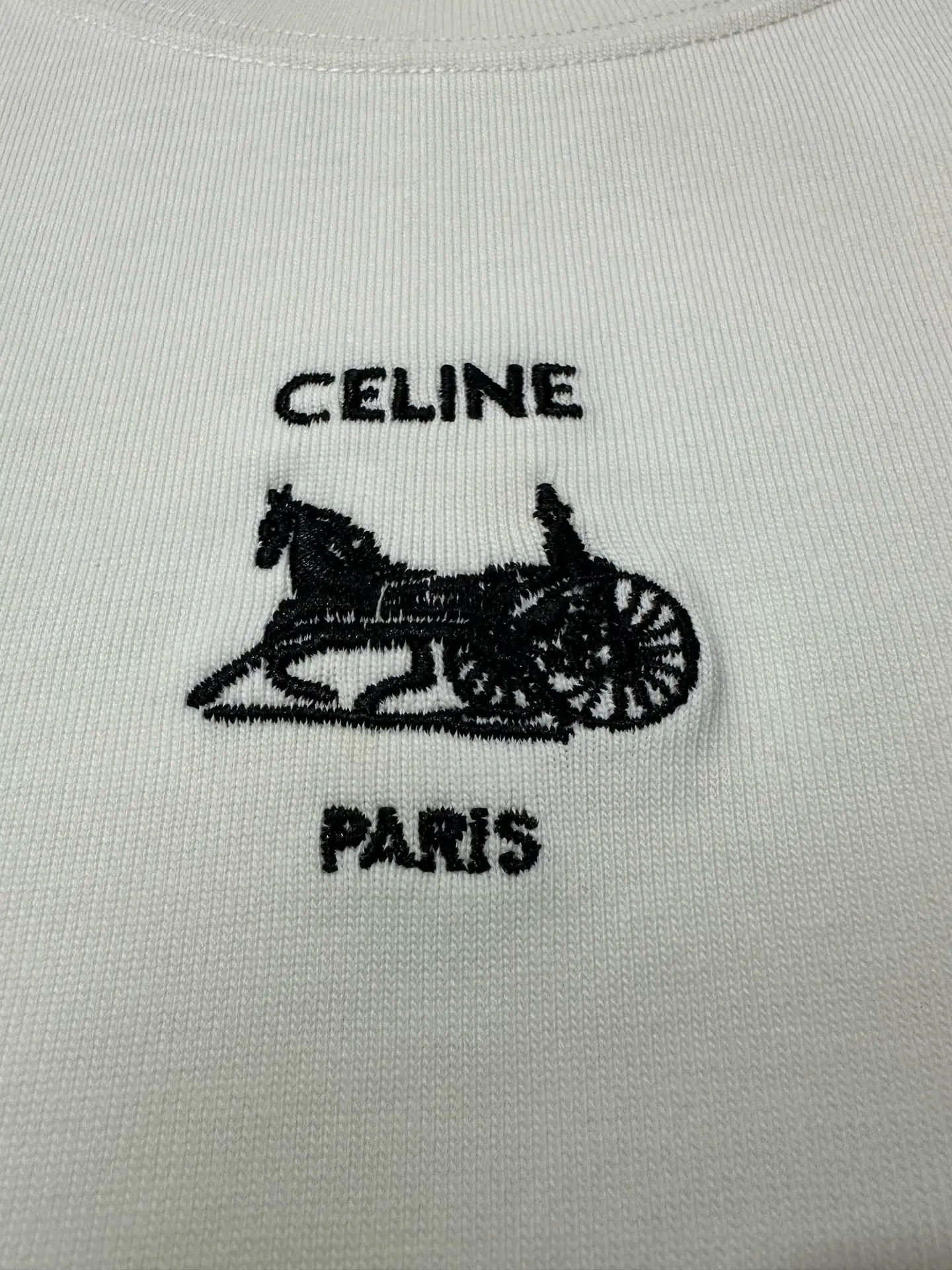 Triomphe Carriage Logo Heavyweight Cotton T-Shirt D21020150 — view 8