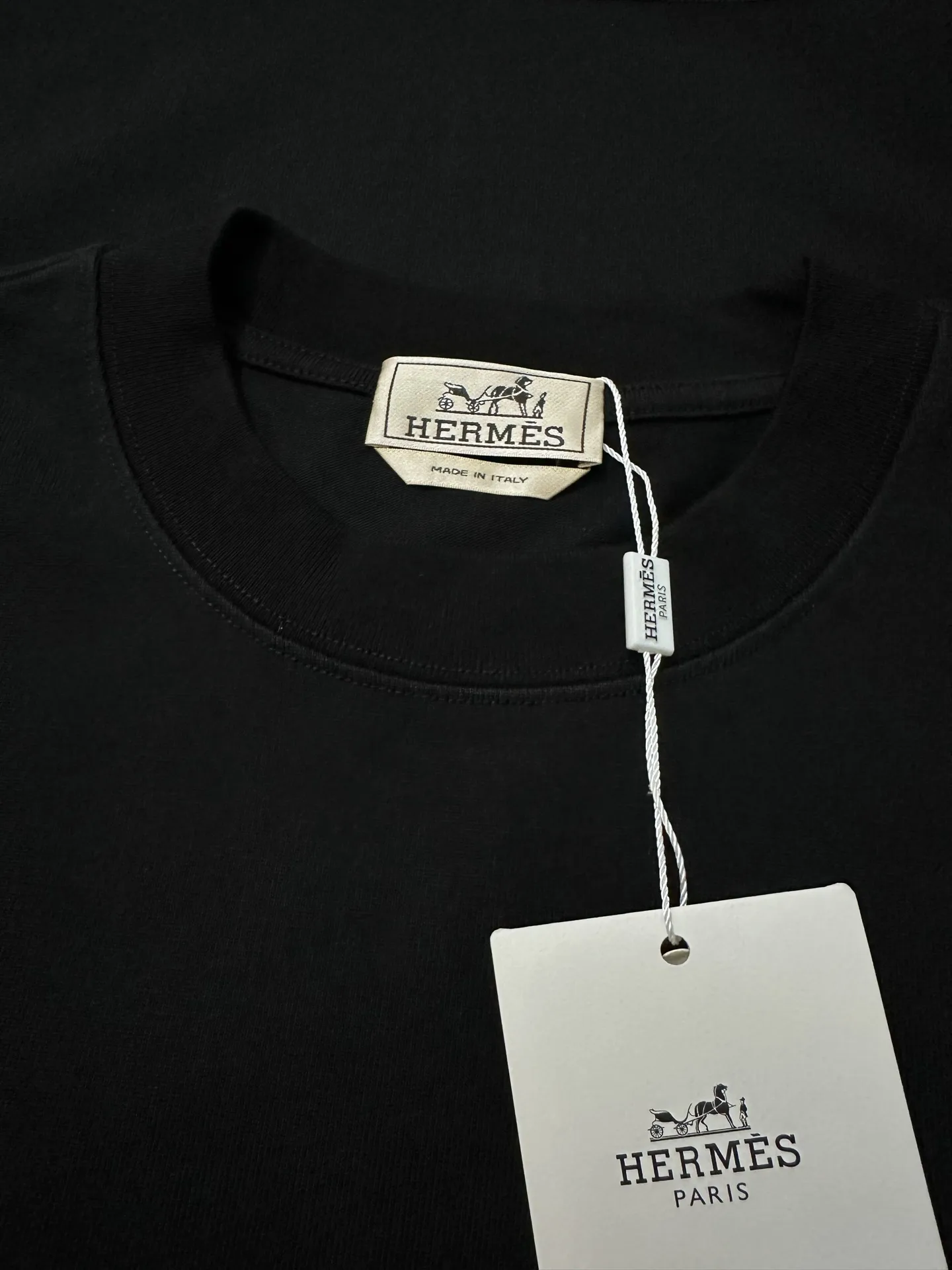 Leather Patch Heavyweight Cotton T-Shirt D21021803 — view 6