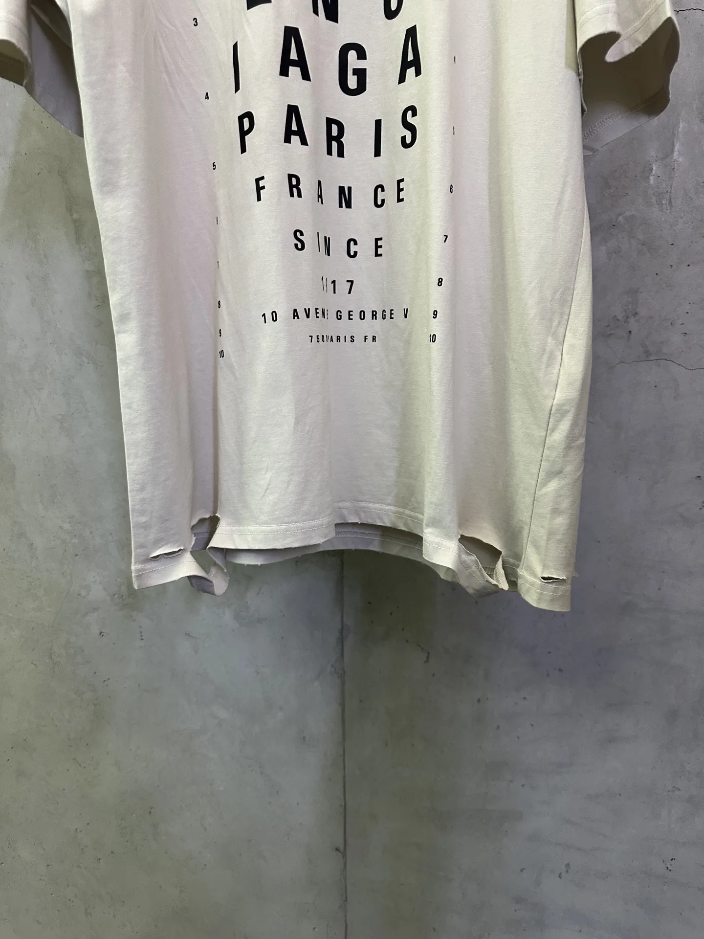 Eye Chart Distressed Cotton T-Shirt D21512828 — view 4