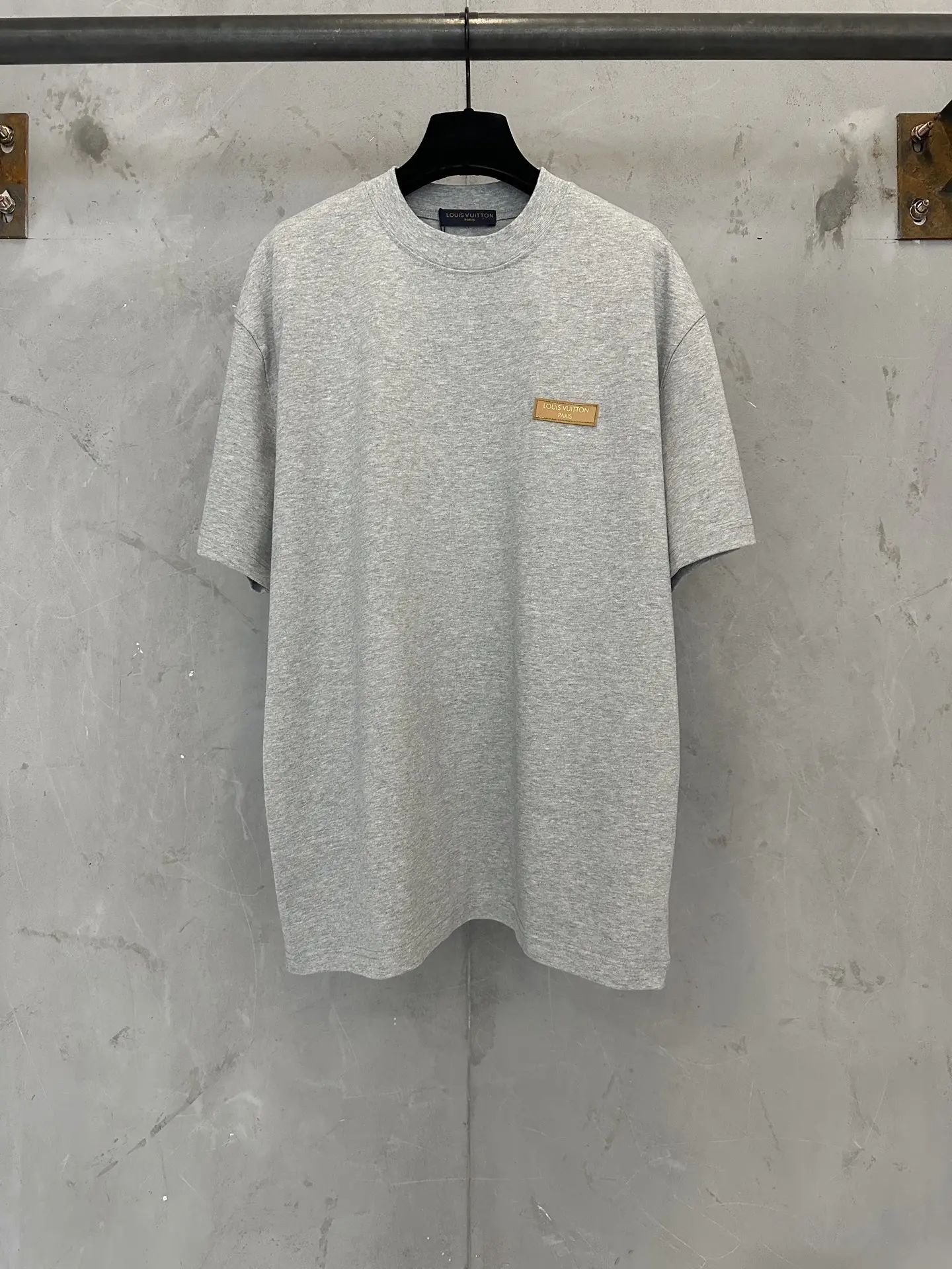 Leather Logo Patch Heavyweight Cotton T-Shirt D22012303