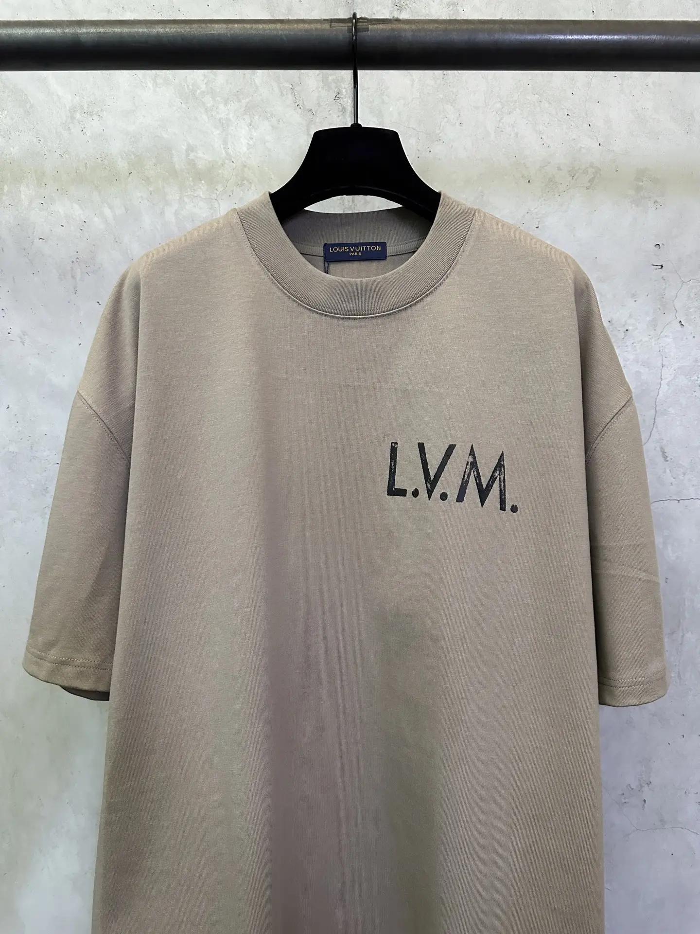 L.V.M. Logo Print Heavyweight Cotton T-Shirt D22512764 — view 3
