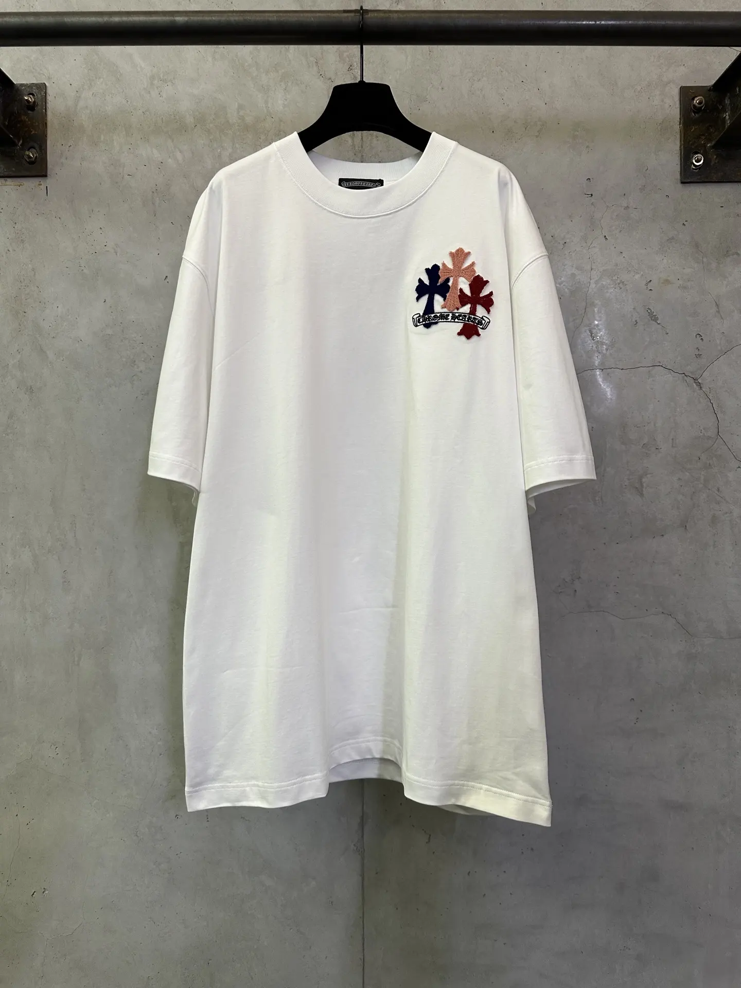 Embroidered Cross Logo Cotton T-Shirt D23012833