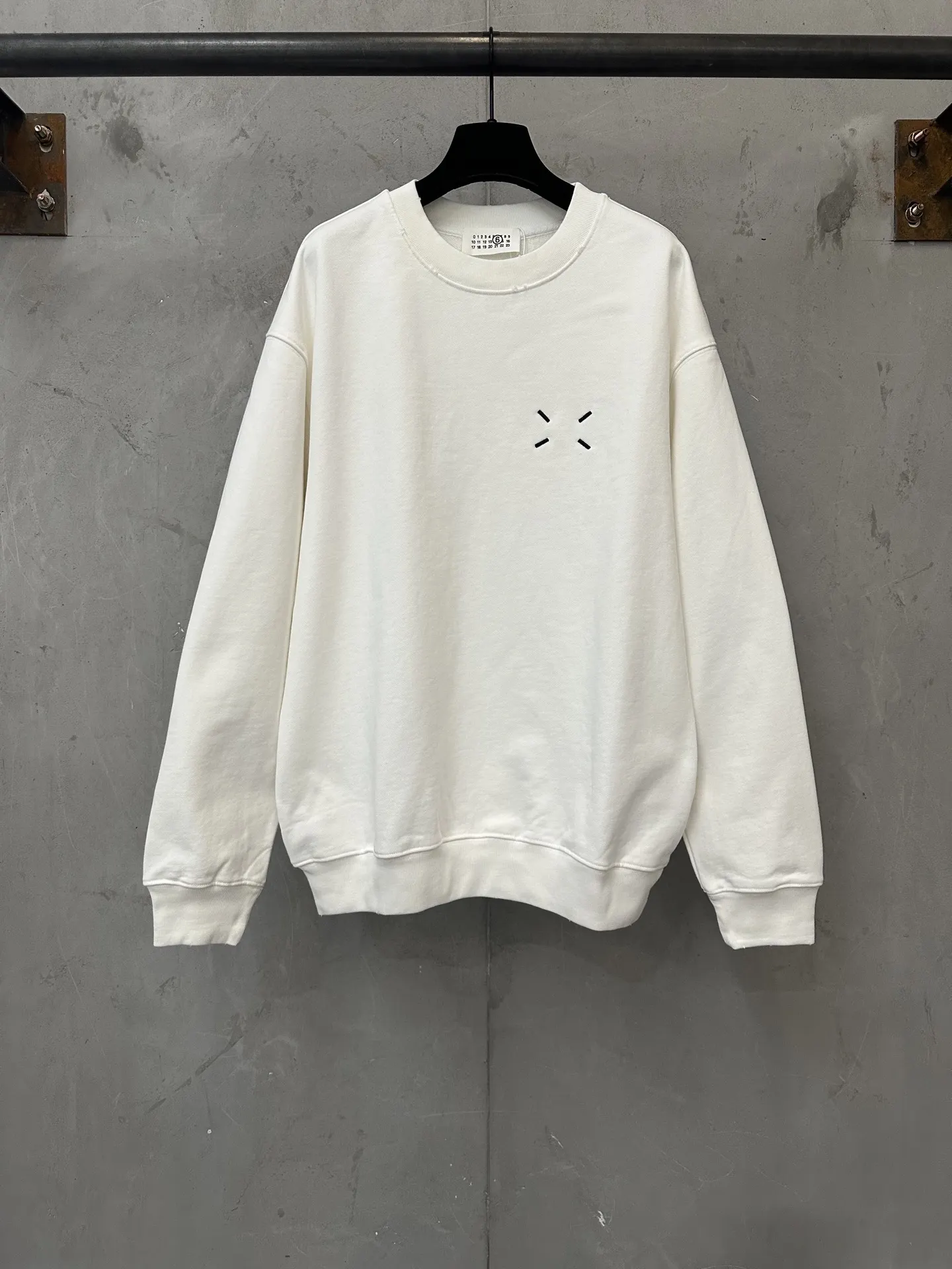 MM6 Embroidered Heavyweight Cotton Sweatshirt D25021819