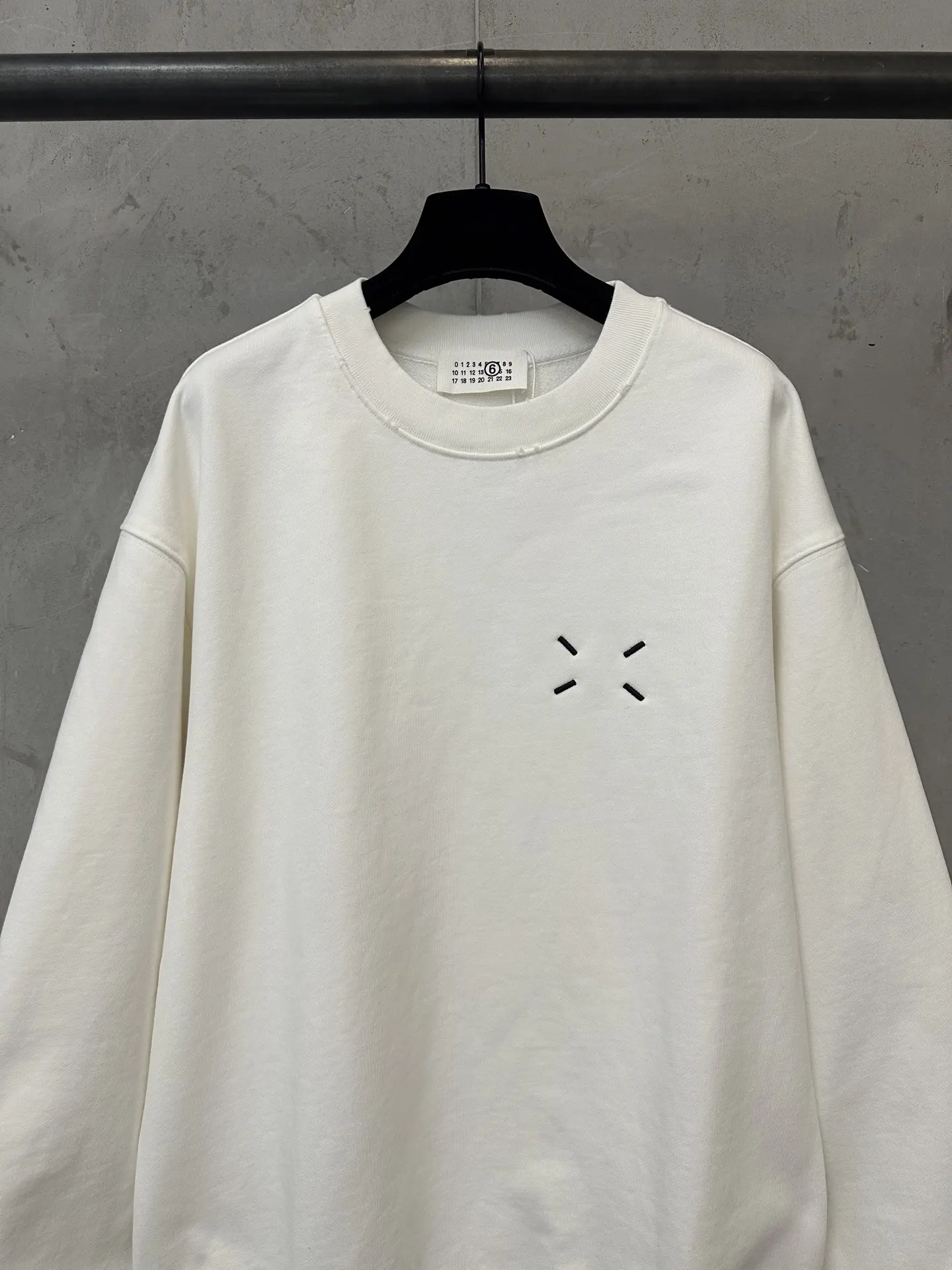 MM6 Embroidered Heavyweight Cotton Sweatshirt D25021819 — view 3