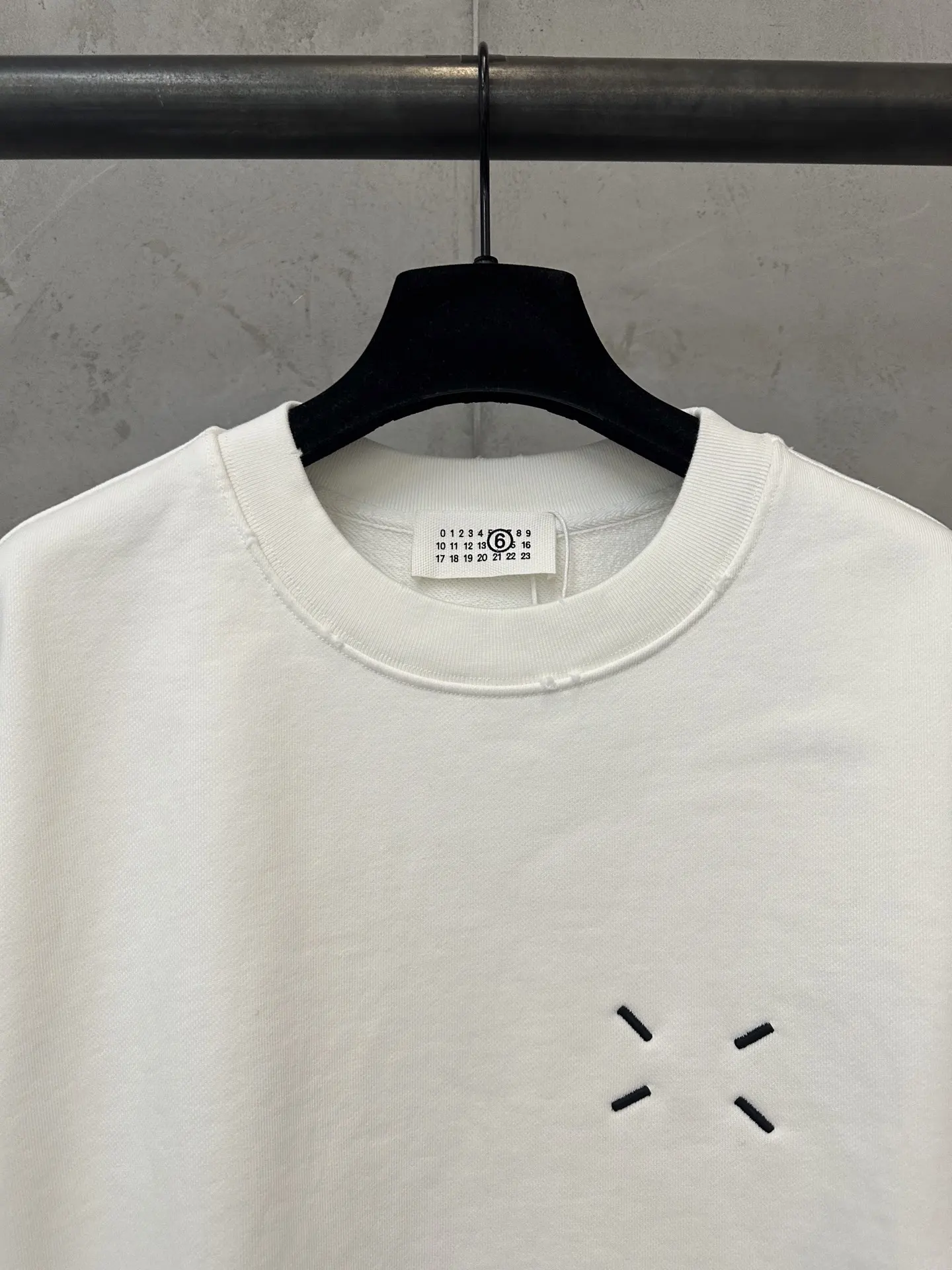 MM6 Embroidered Heavyweight Cotton Sweatshirt D25021819 — view 5