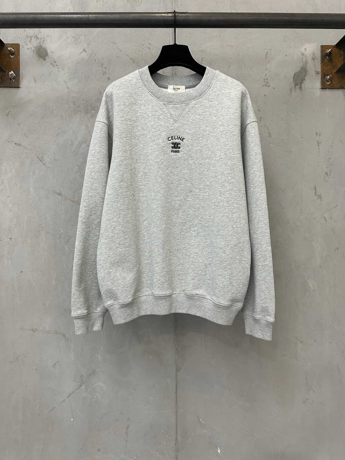 Triomphe Logo Embroidered Cotton Sweatshirt D26024411