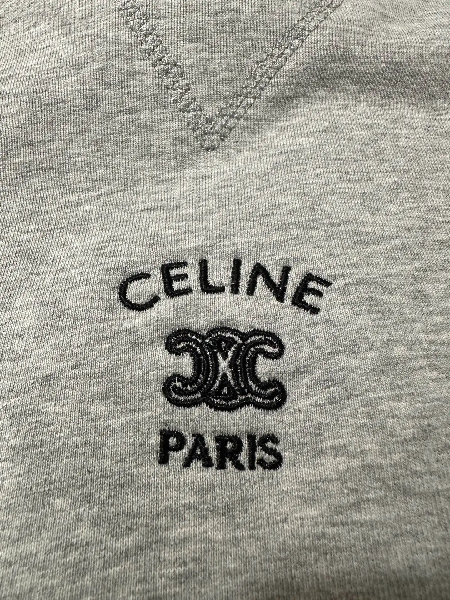 Triomphe Logo Embroidered Cotton Sweatshirt D26024411 — view 7