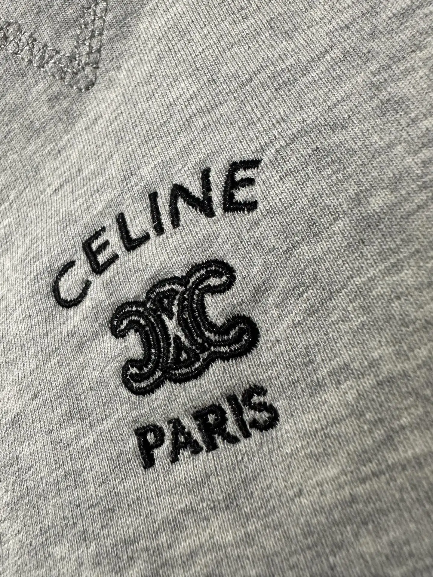 Triomphe Logo Embroidered Cotton Sweatshirt D26024411 — view 8