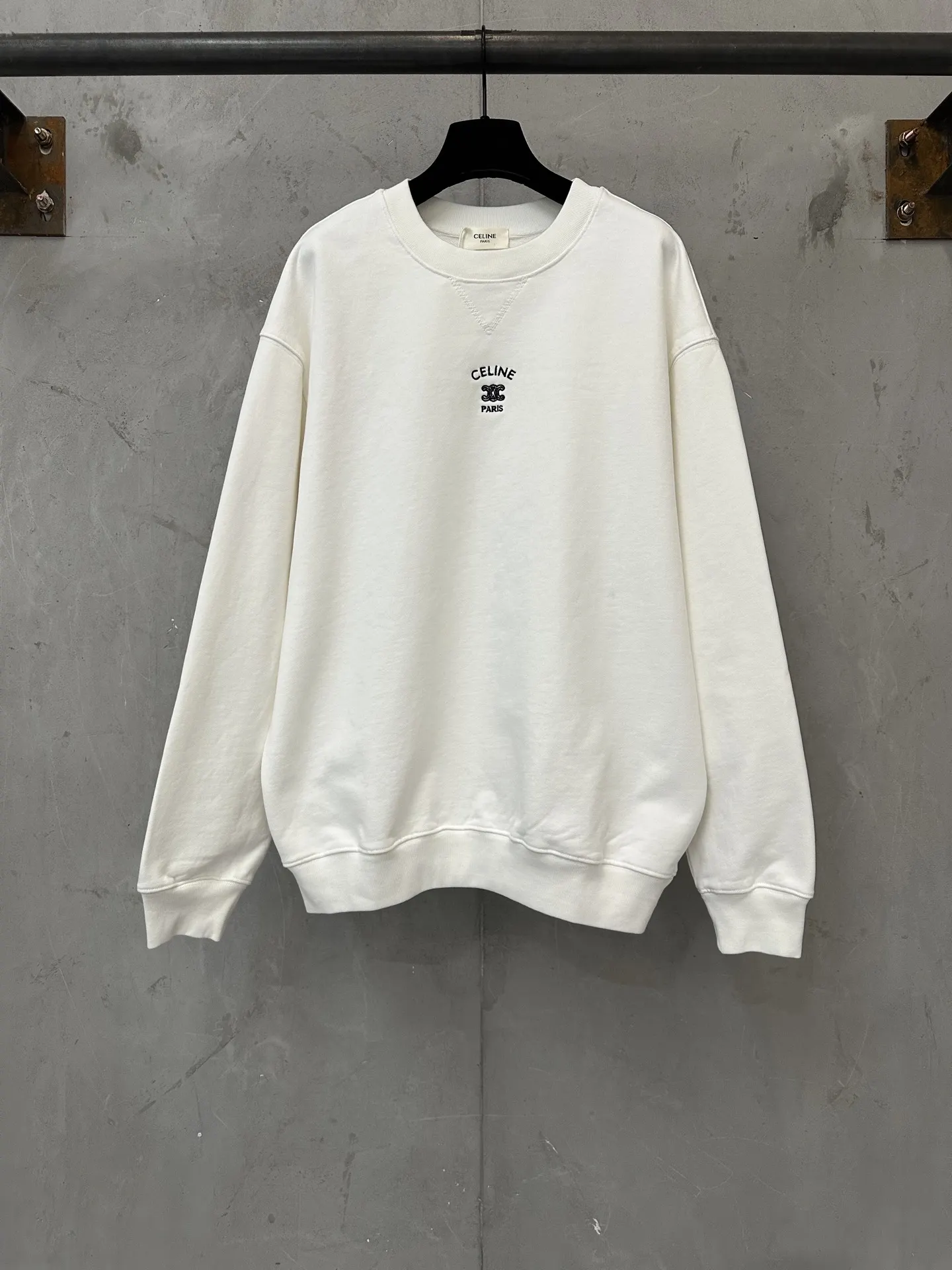 Triomphe Logo Embroidered Cotton Sweatshirt D26024410