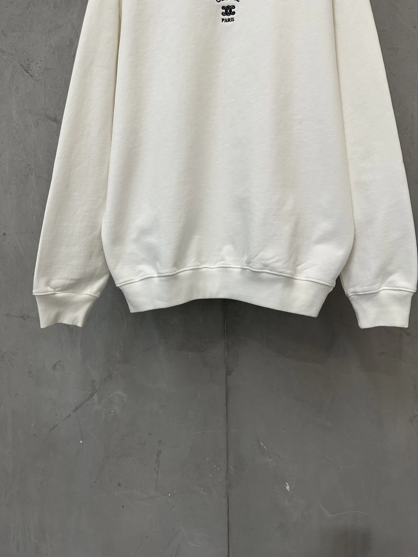 Triomphe Logo Embroidered Cotton Sweatshirt D26024410 — view 4