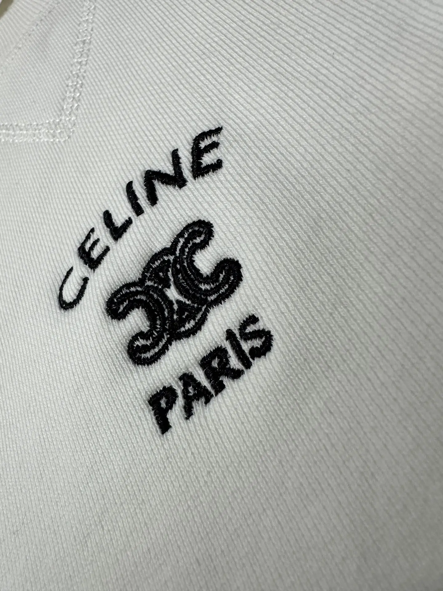 Triomphe Logo Embroidered Cotton Sweatshirt D26024410 — view 8