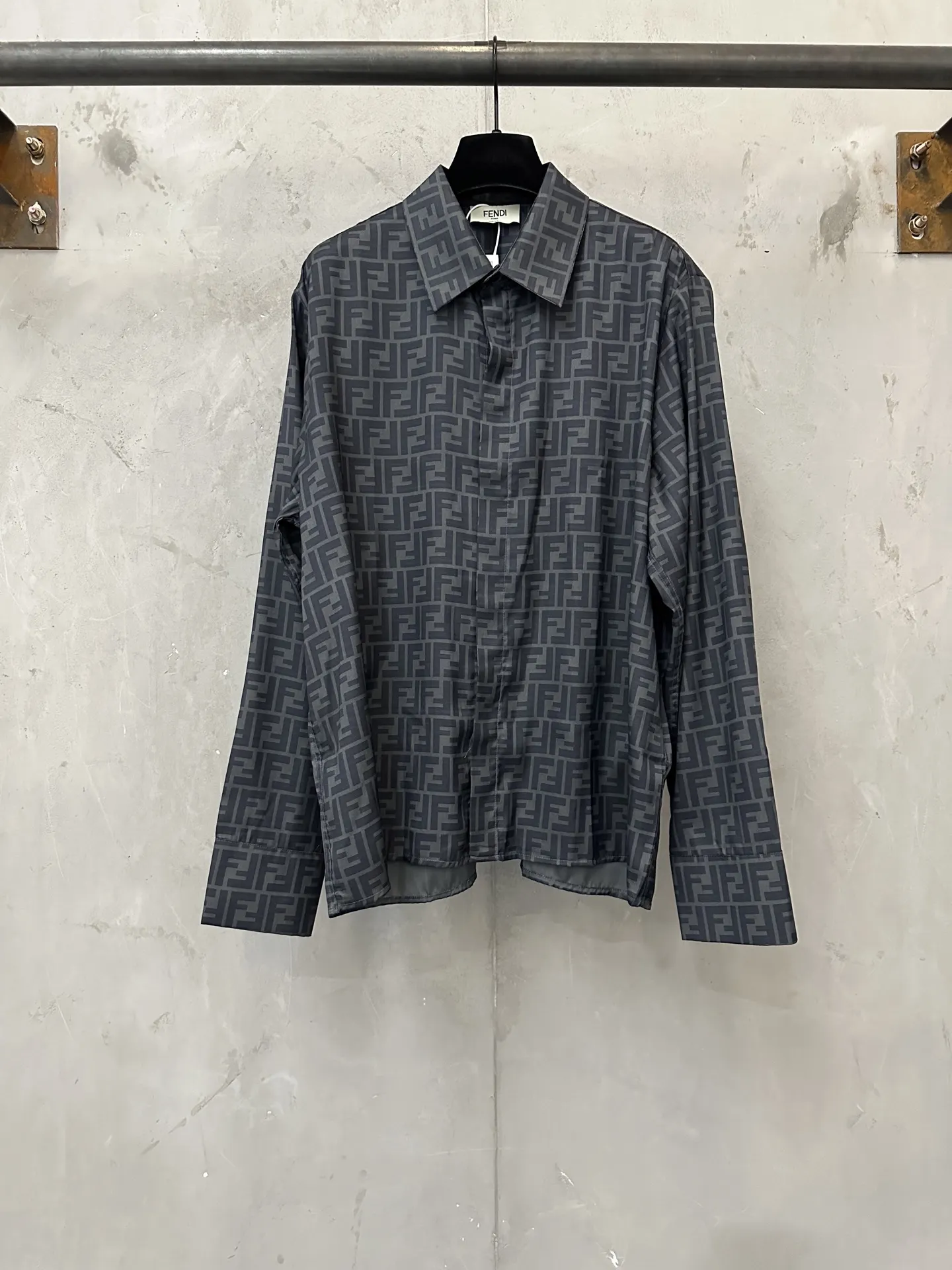 FF Monogram Silk-Blend Shirt D27021777