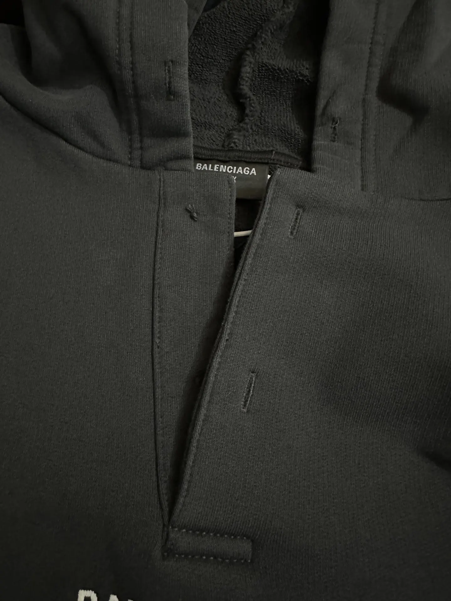 Logo Embroidery Open-Neck Hoodie D29020238 — view 7