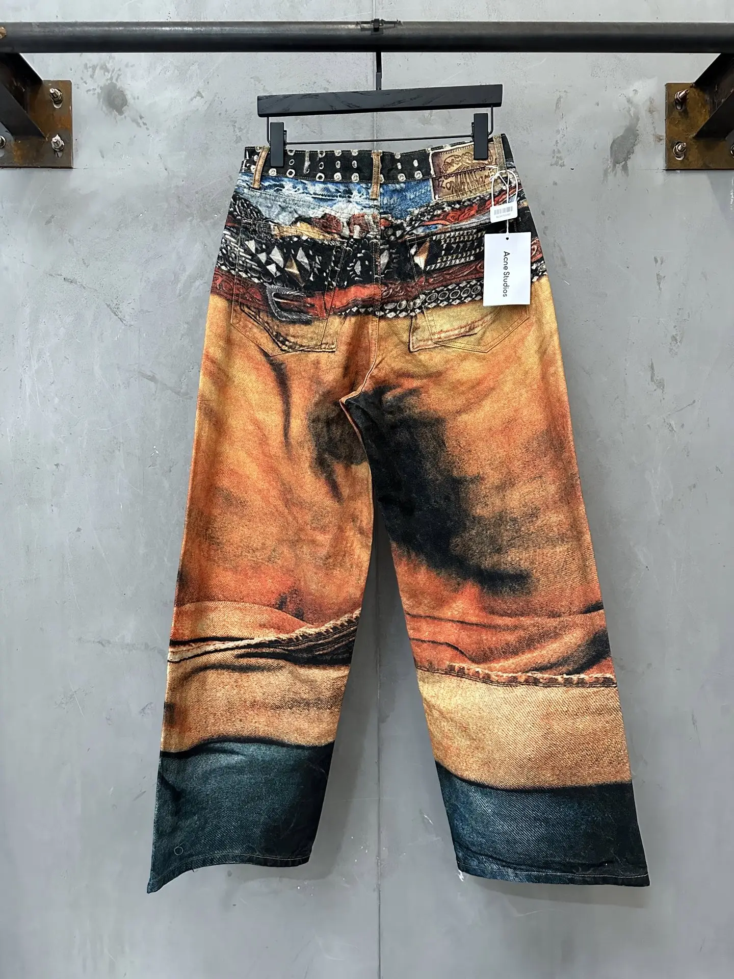 Trompe L'oeil Print Wide-Leg Jeans D31023524 — view 2