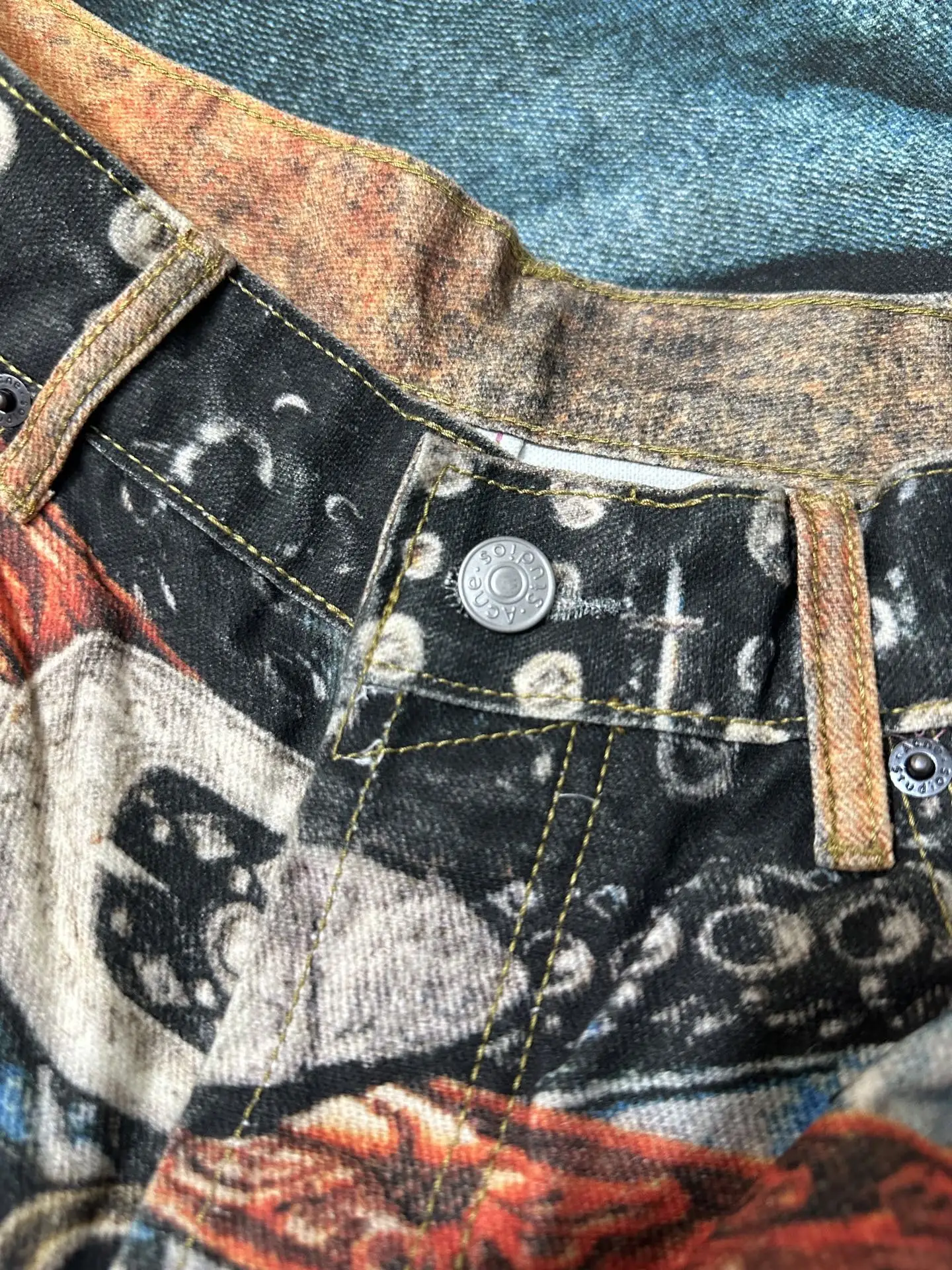 Trompe L'oeil Print Wide-Leg Jeans D31023524 — view 5