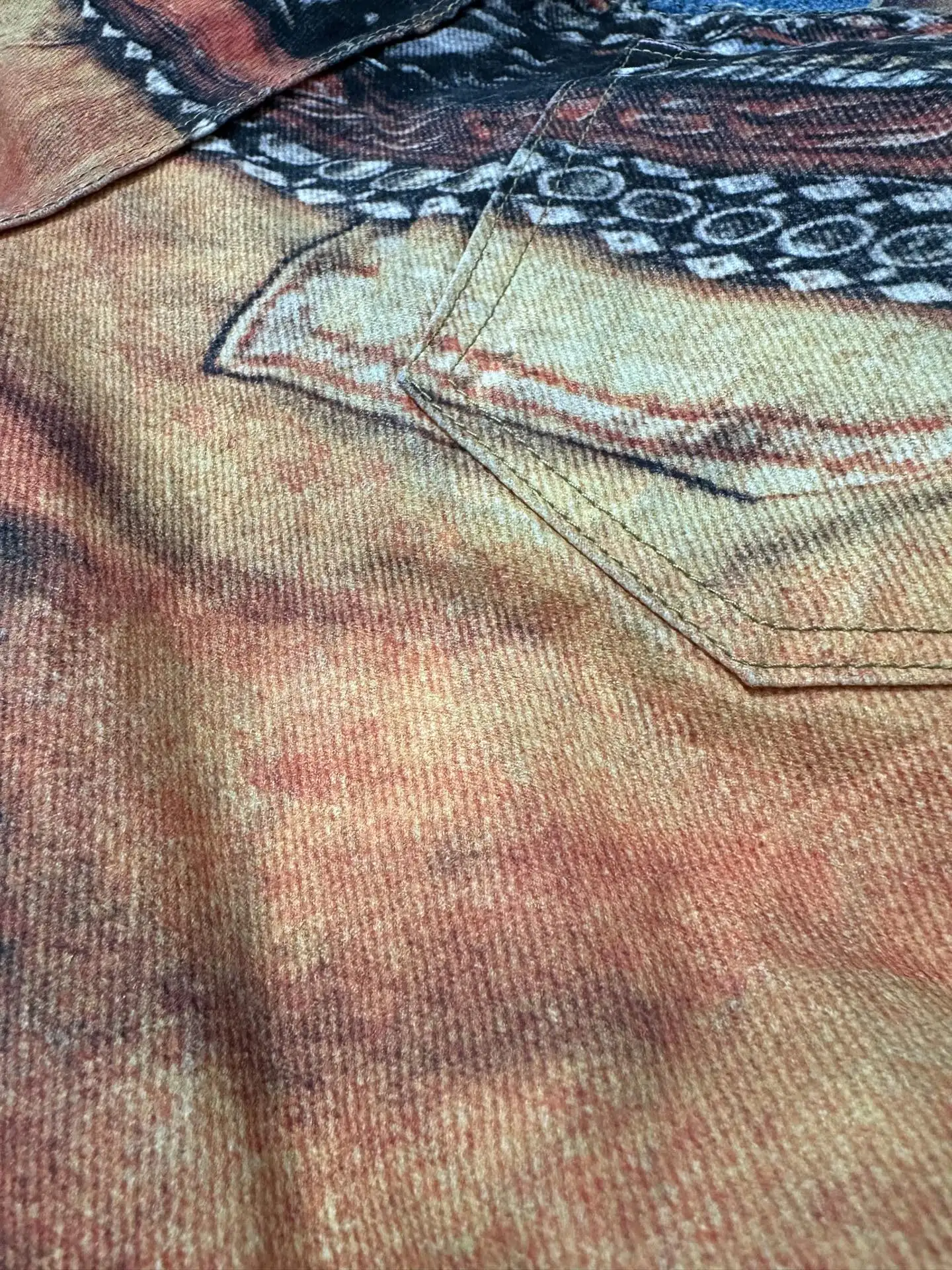 Trompe L'oeil Print Wide-Leg Jeans D31023524 — view 6