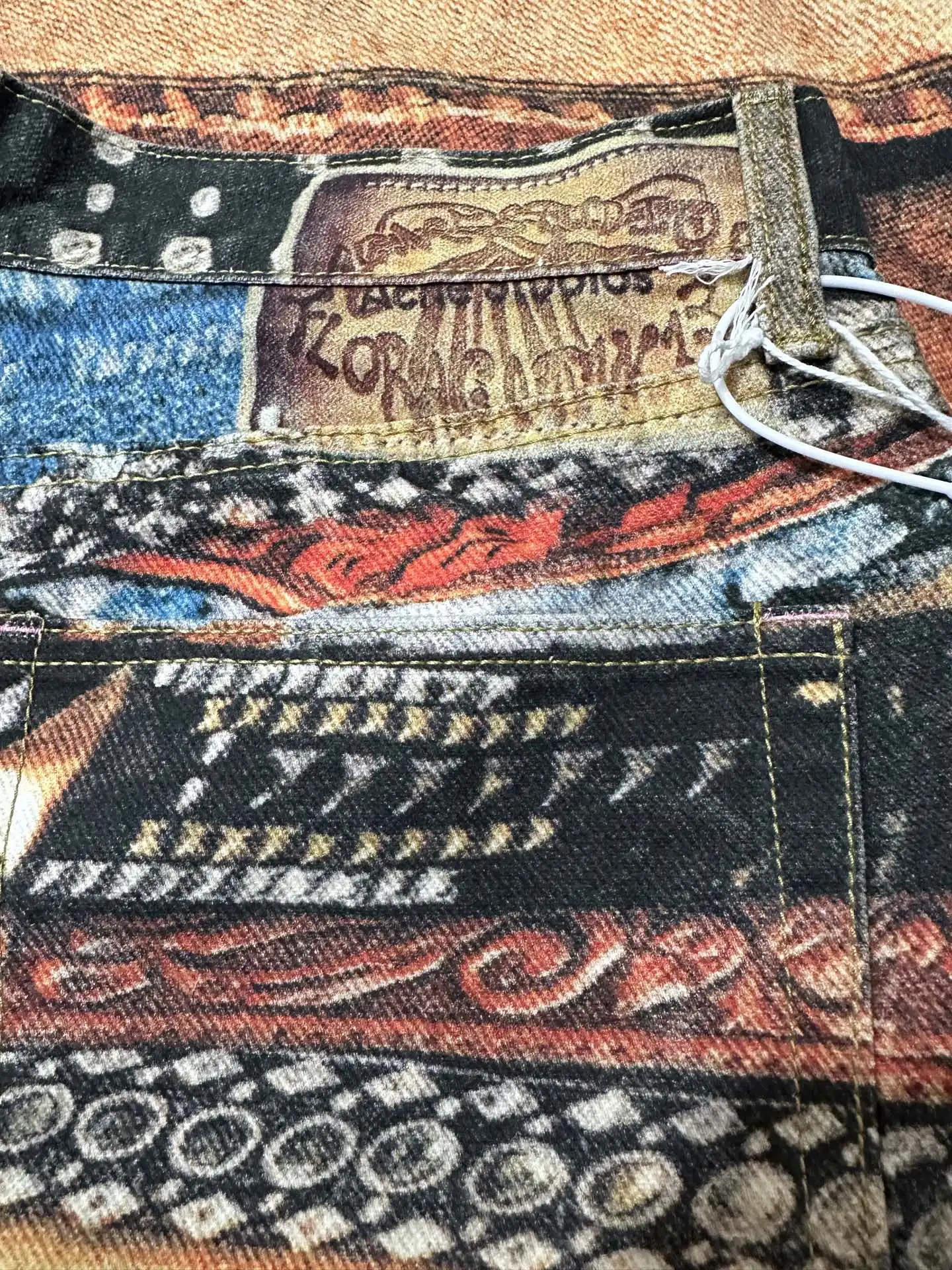 Trompe L'oeil Print Wide-Leg Jeans D31023524 — view 7