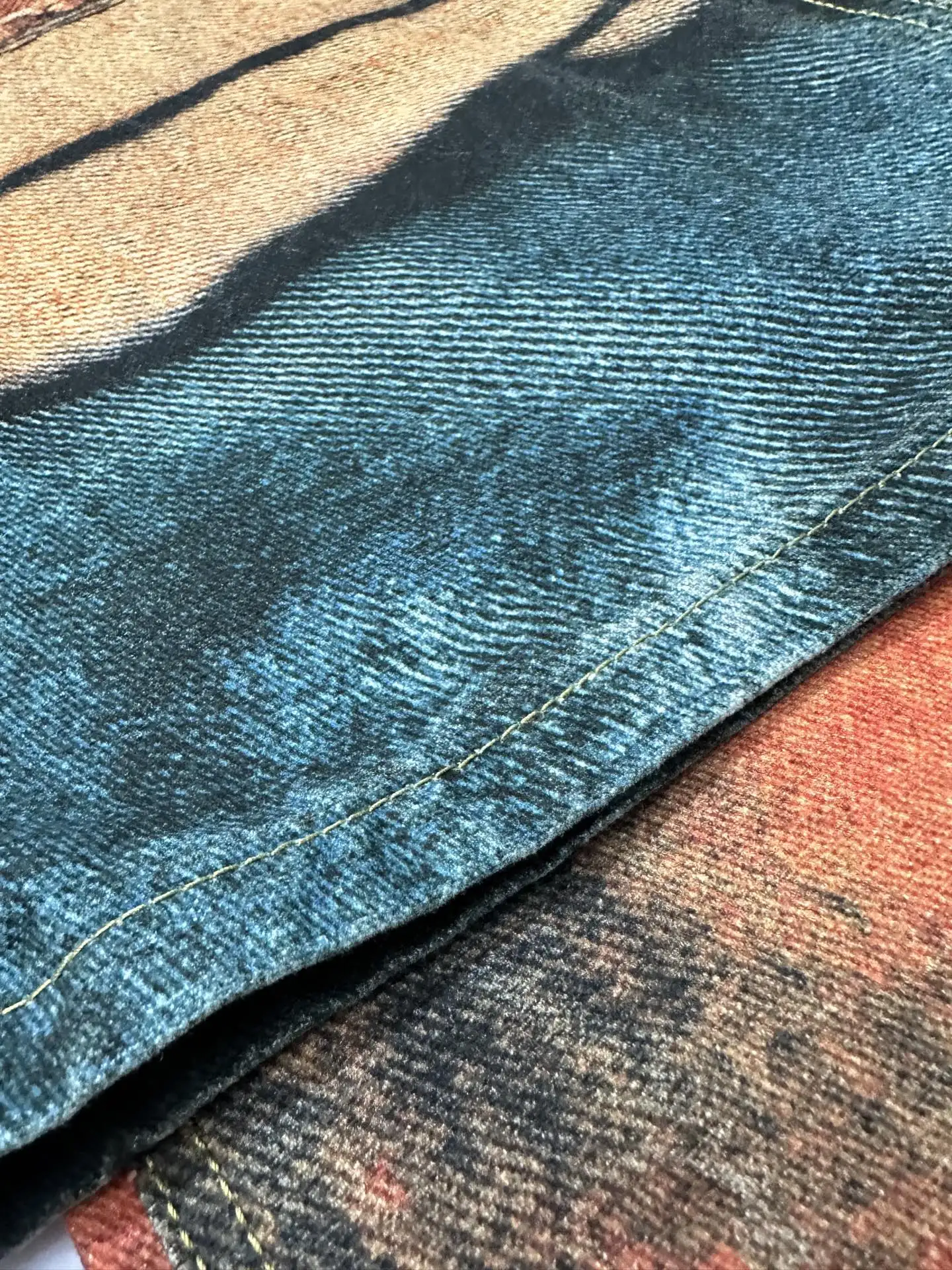 Trompe L'oeil Print Wide-Leg Jeans D31023524 — view 8